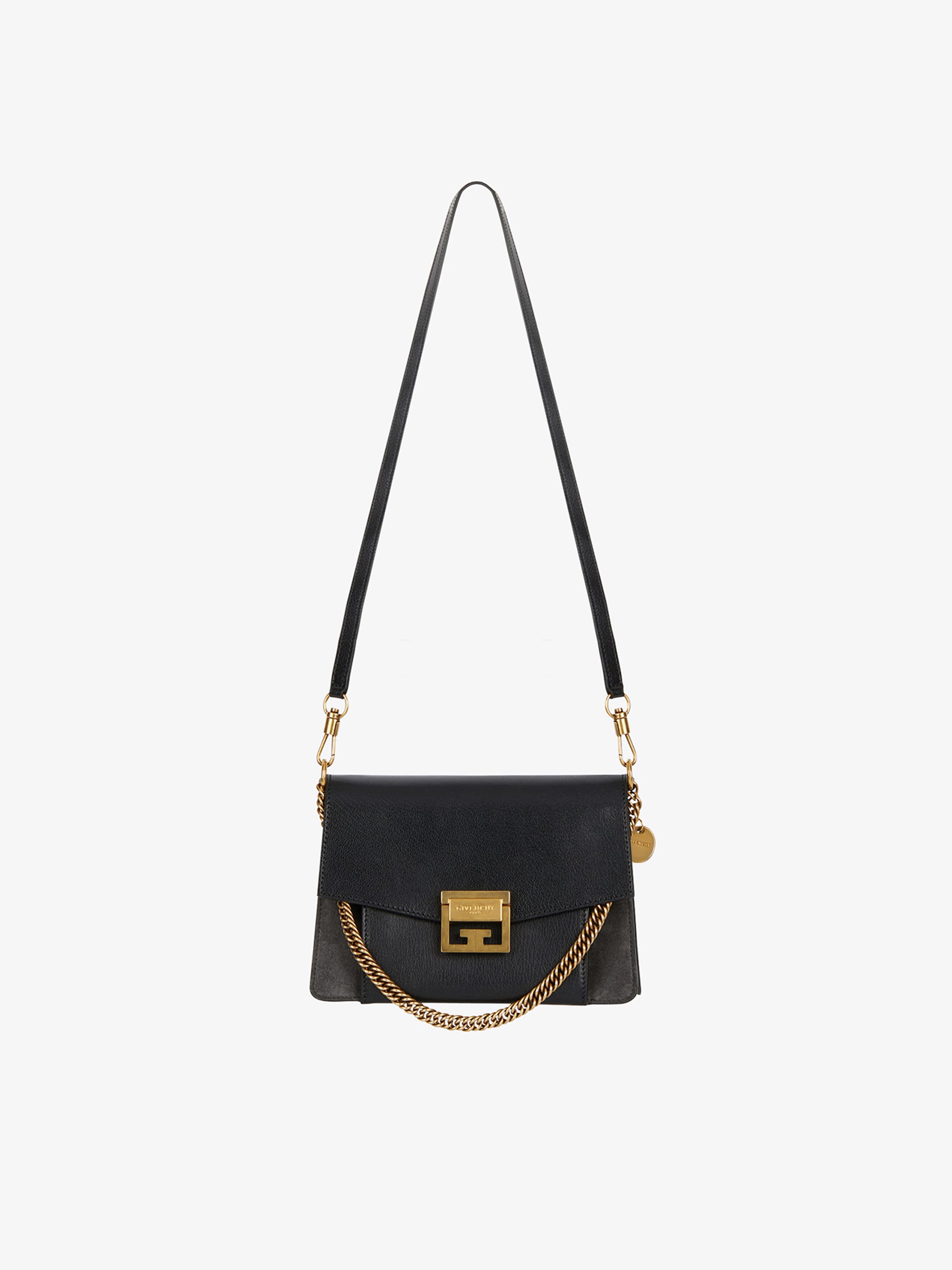 Two-toned small GV3 bag in leather and 