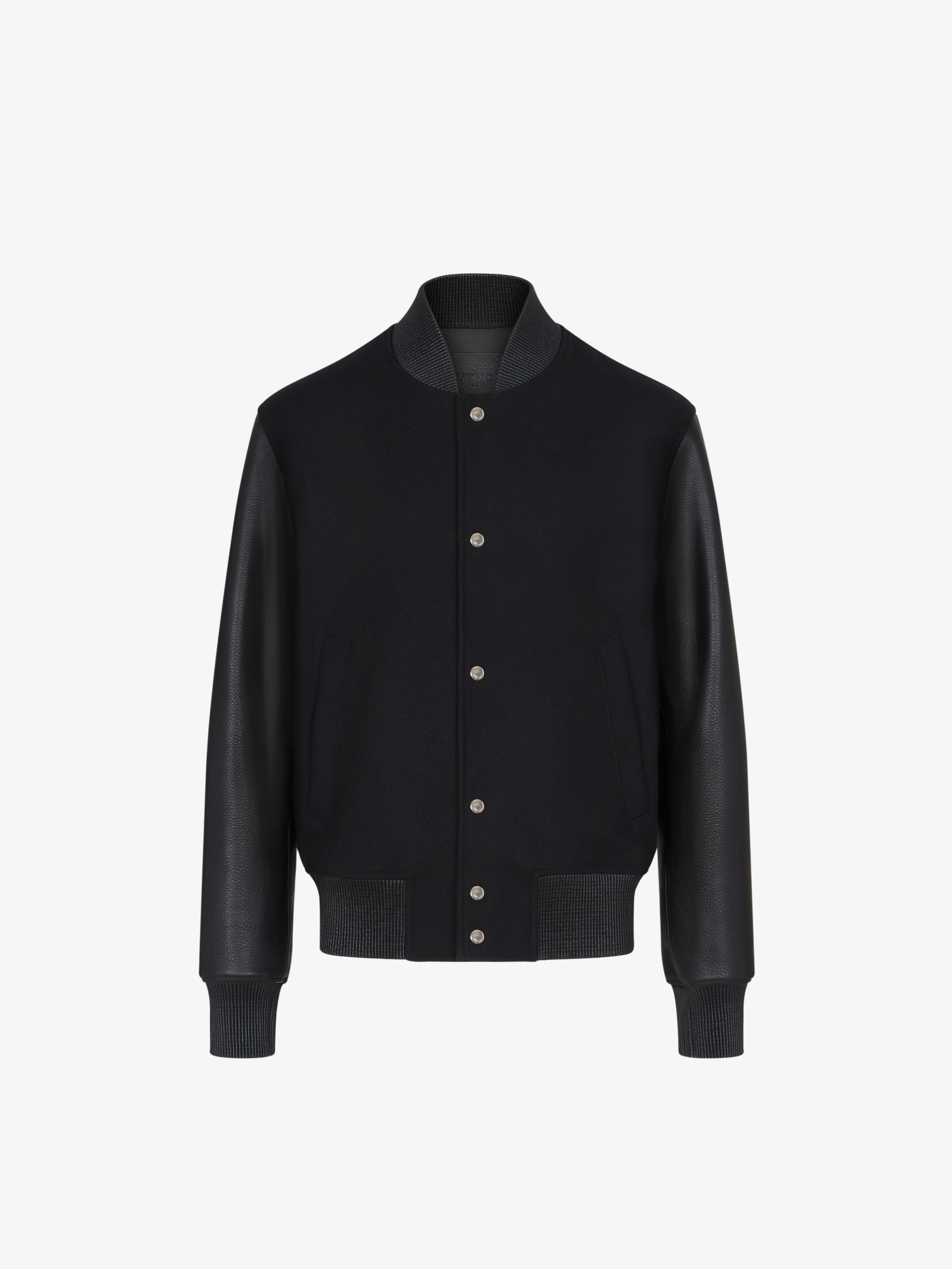 GIVENCHY Bull bomber jacket in wool and leather | GIVENCHY Paris