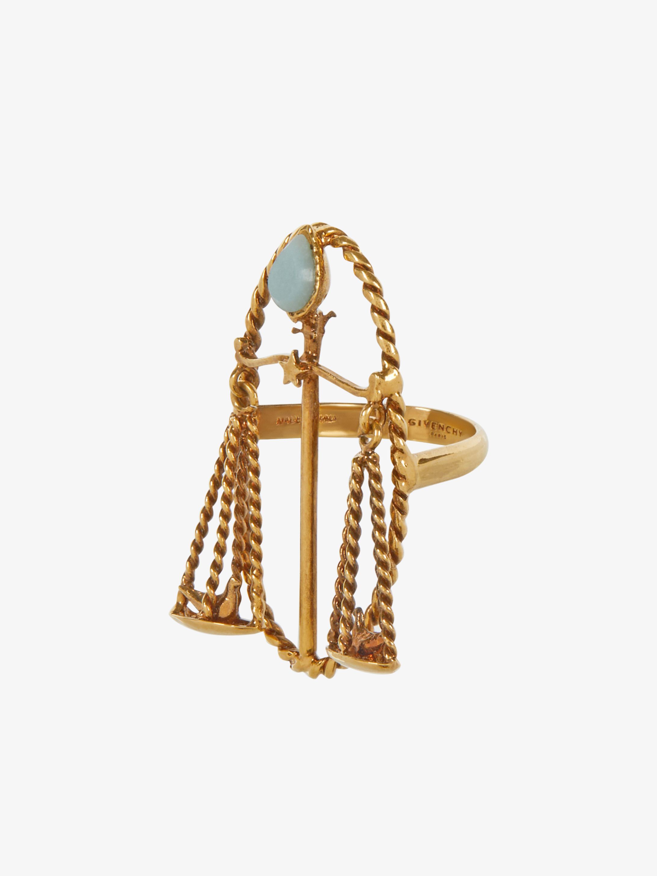 Libra zodiac ring