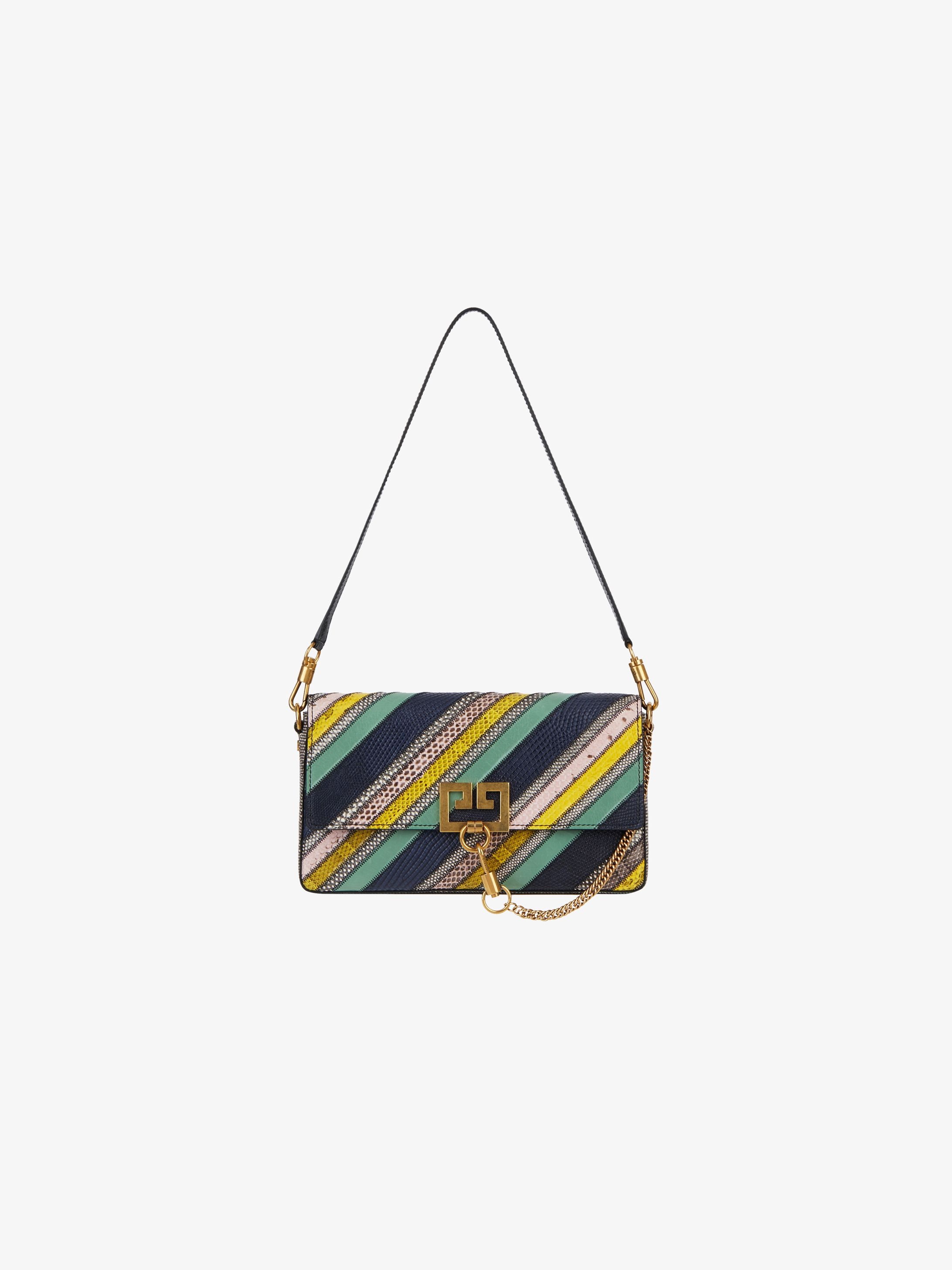 Multicolored patchwork Charm bag in exotic skins