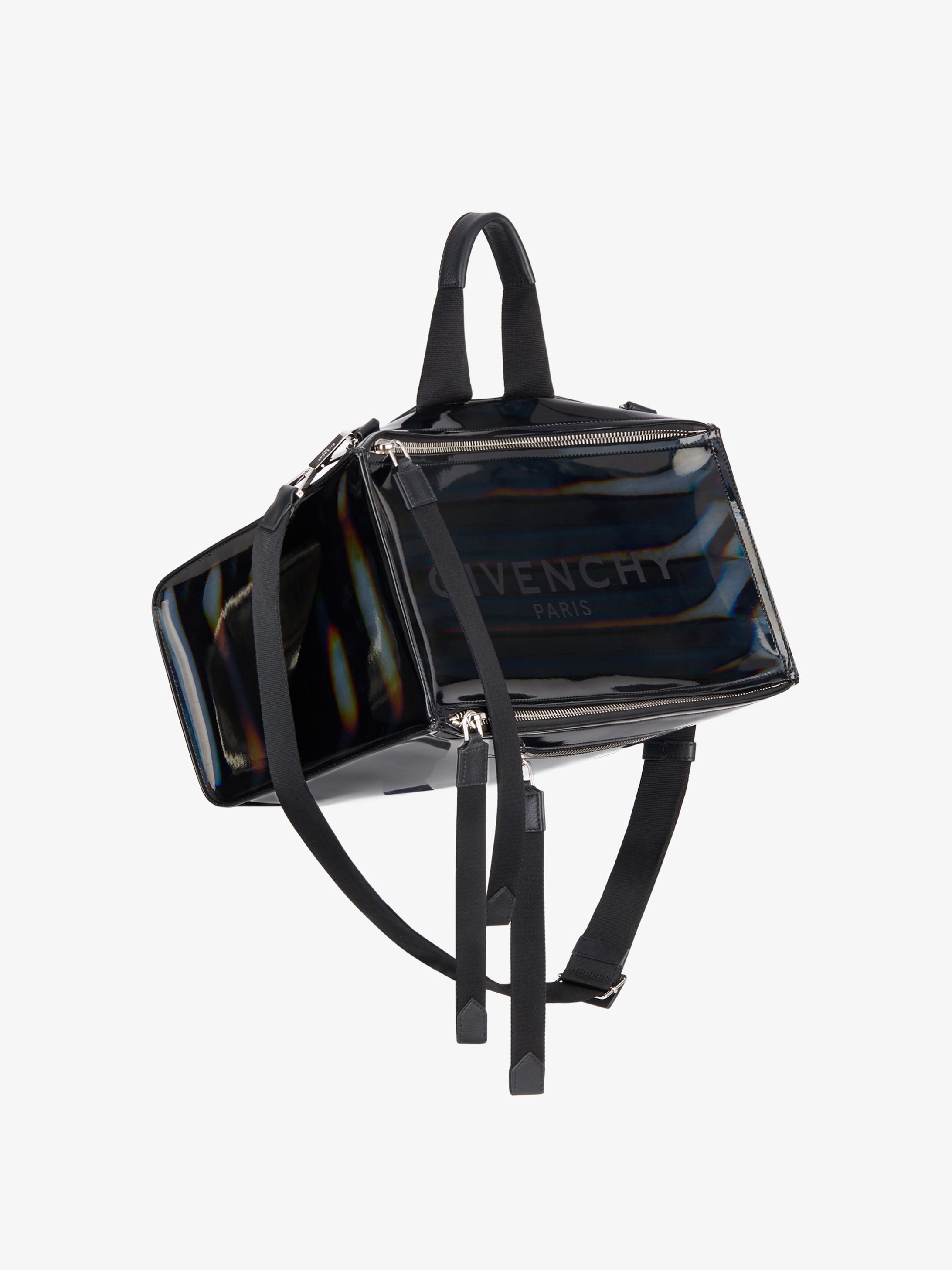 Pandora messenger bag in nylon with iridescent canvas