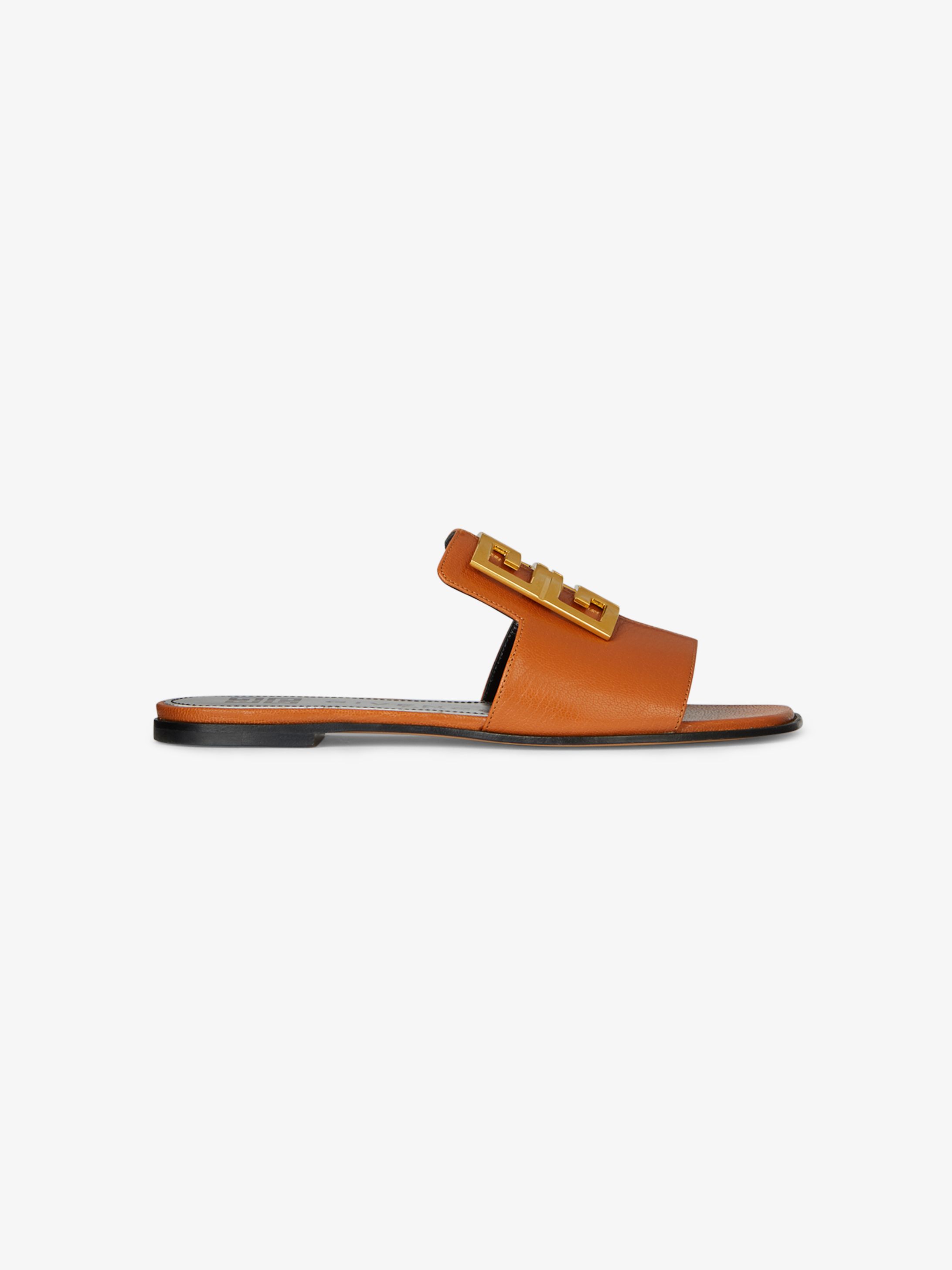 4G sandals in grained leather