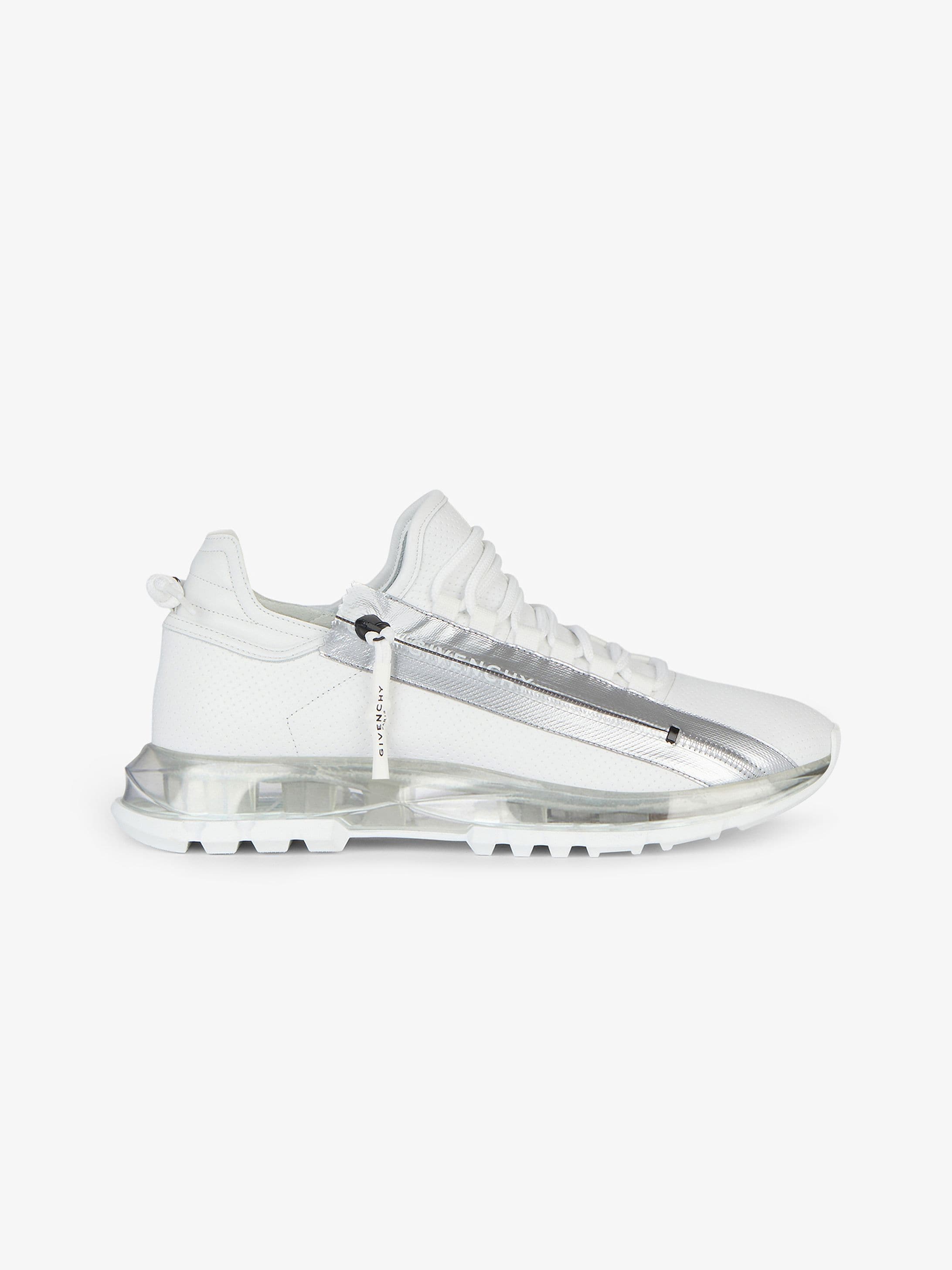 Spectre low runners sneakers in perforated leather with zip
