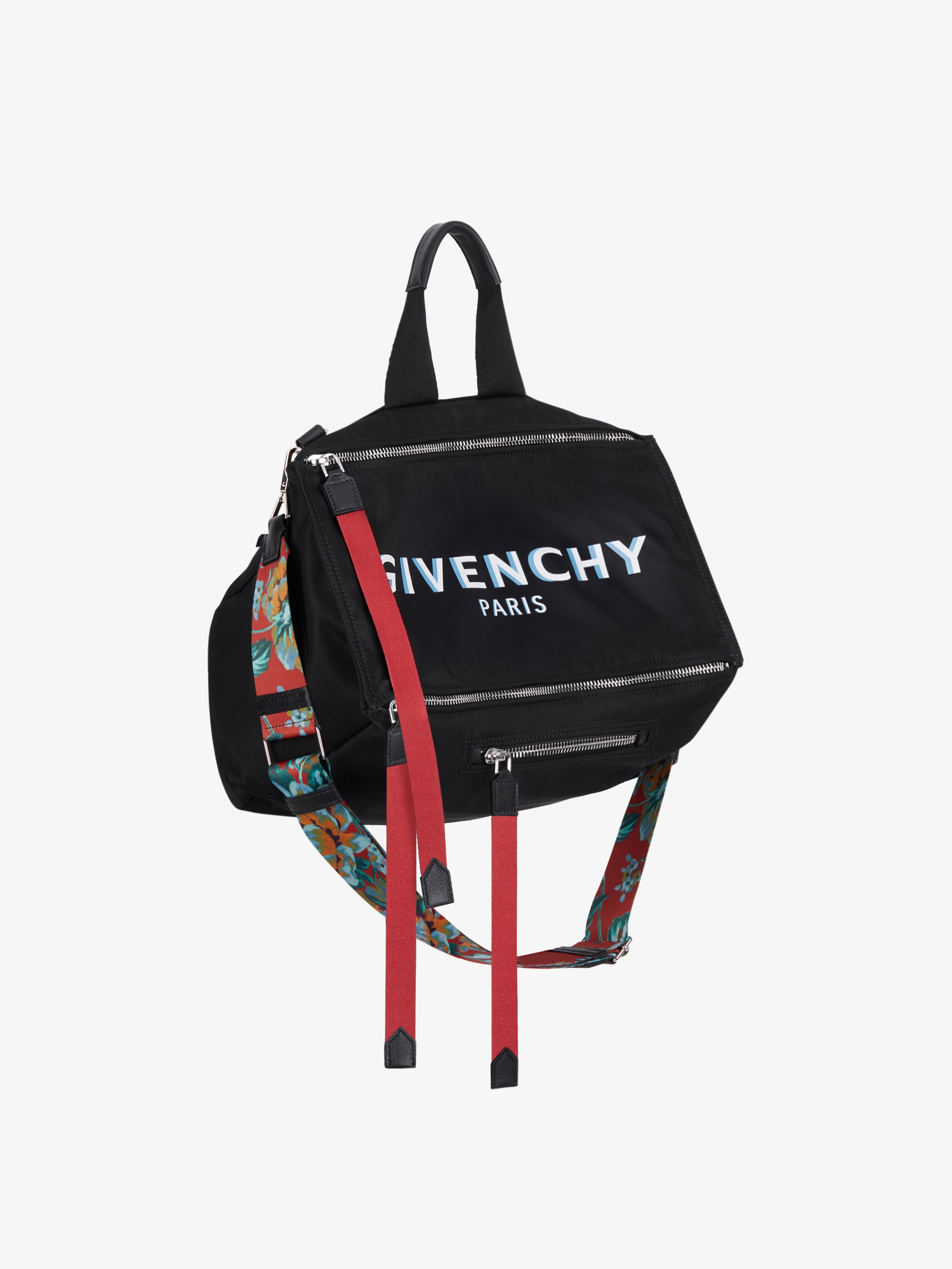 GIVENCHY PARIS Pandora messenger bag with floral strap