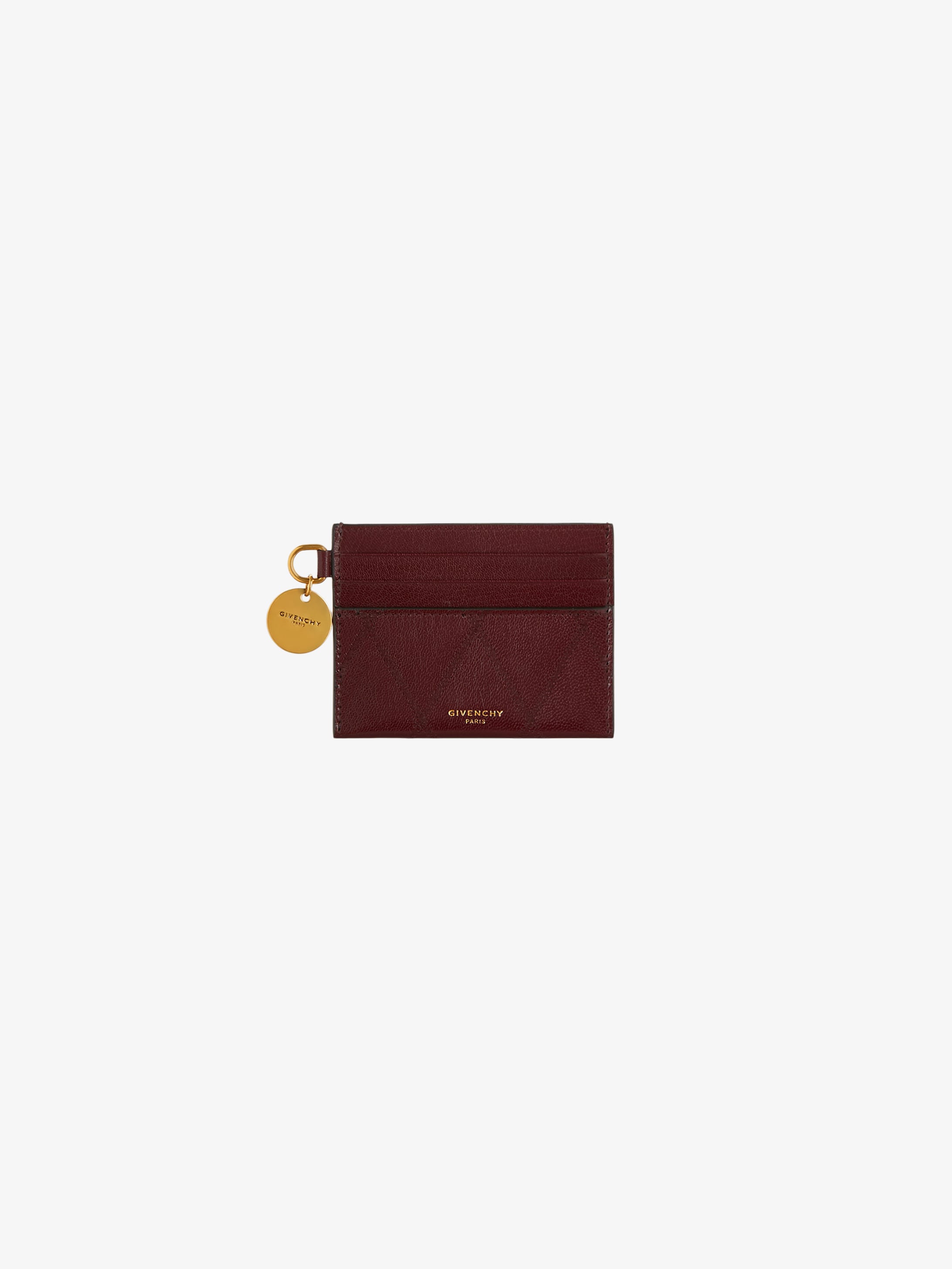 GV3 card holder in diamond quilted leather