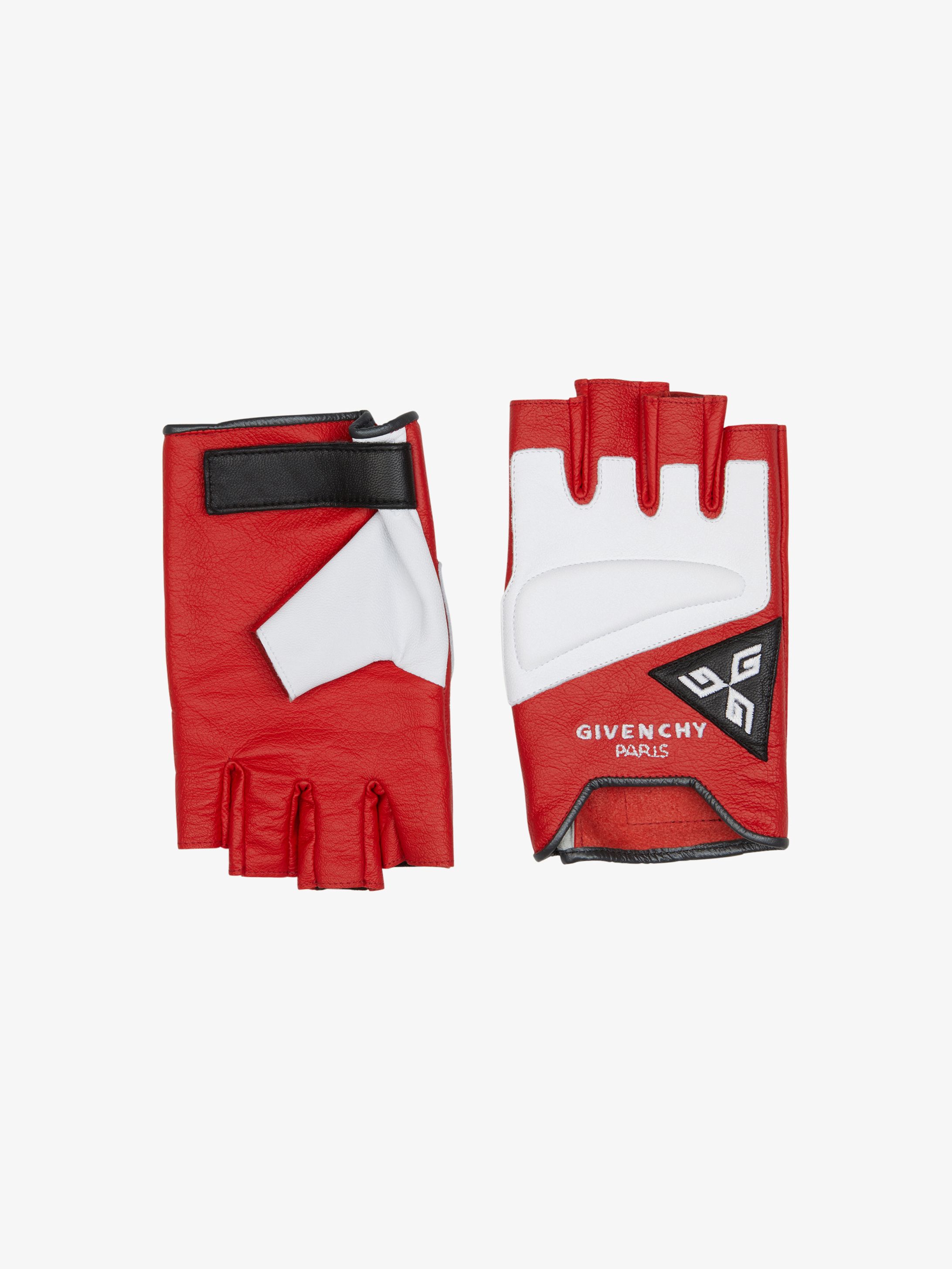 GIVENCHY PARIS three tone mitten in leather
