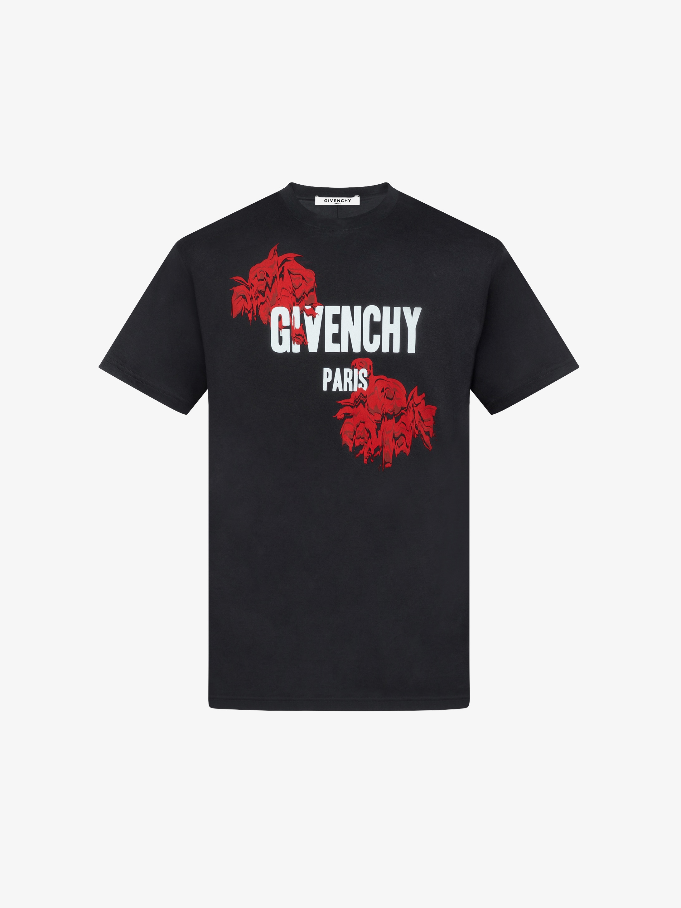 givenchy paris t shirt black and red