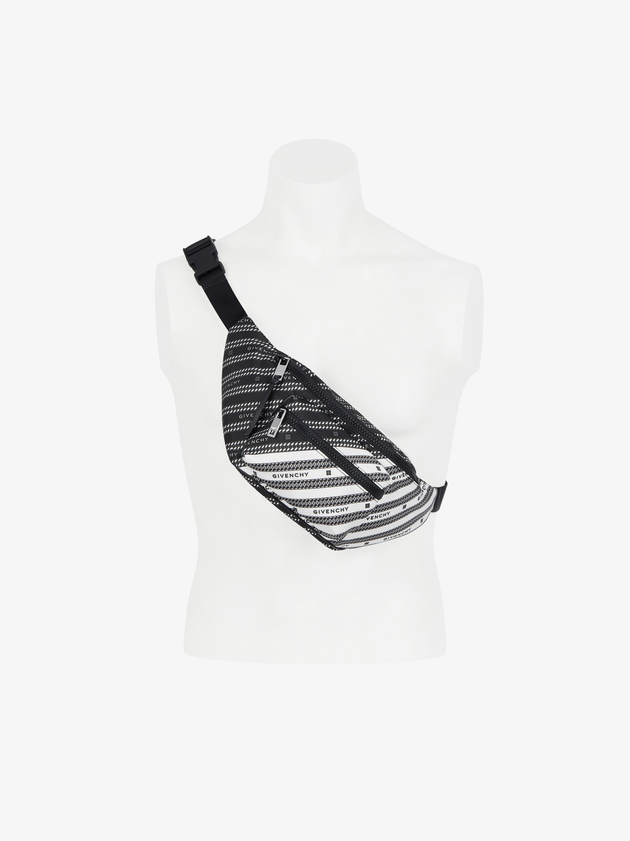 GIVENCHY Chain bum bag in two tone nylon