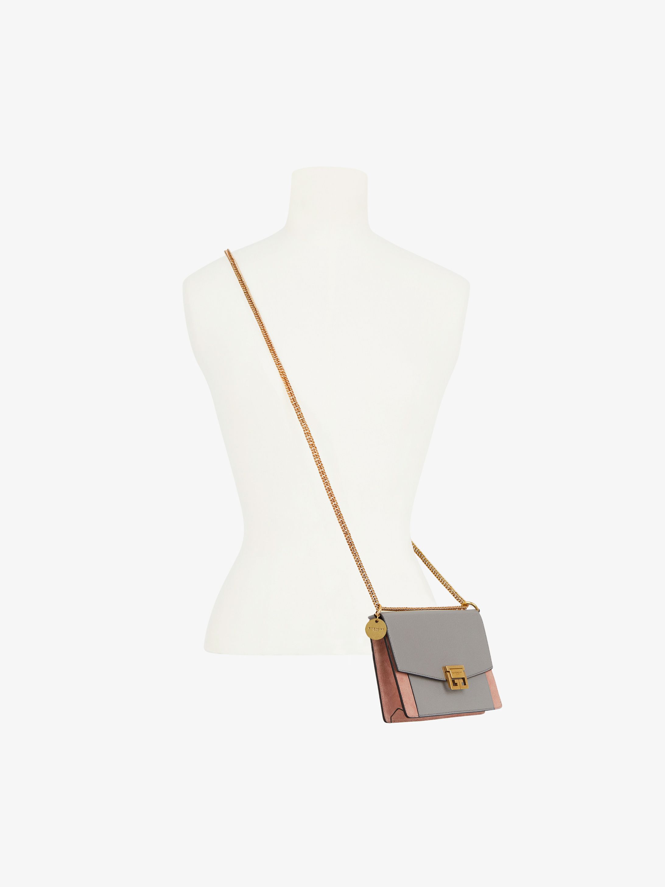 Mini GV3 bag in leather and suede