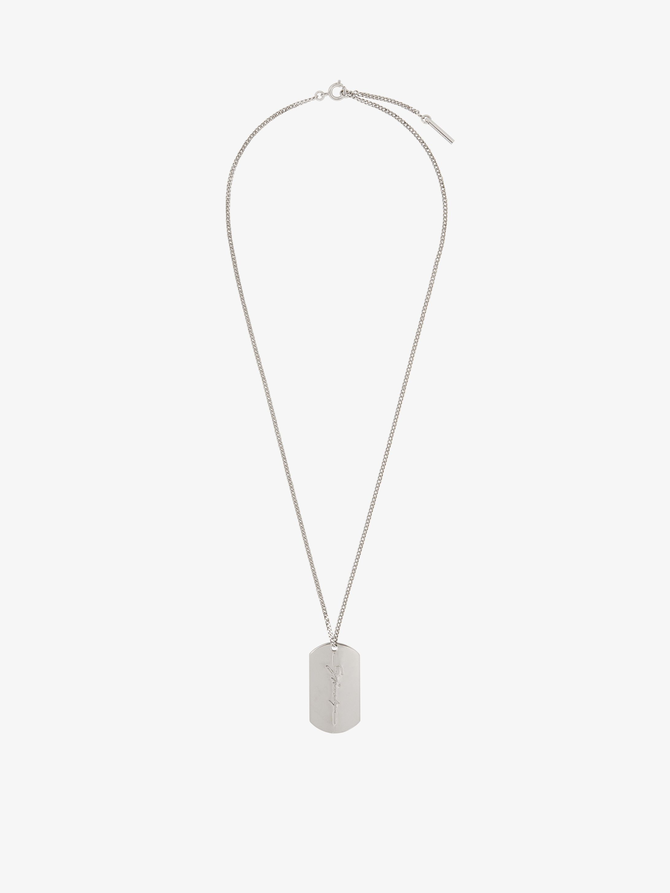 Collier plaque militaire GIVENCHY signature