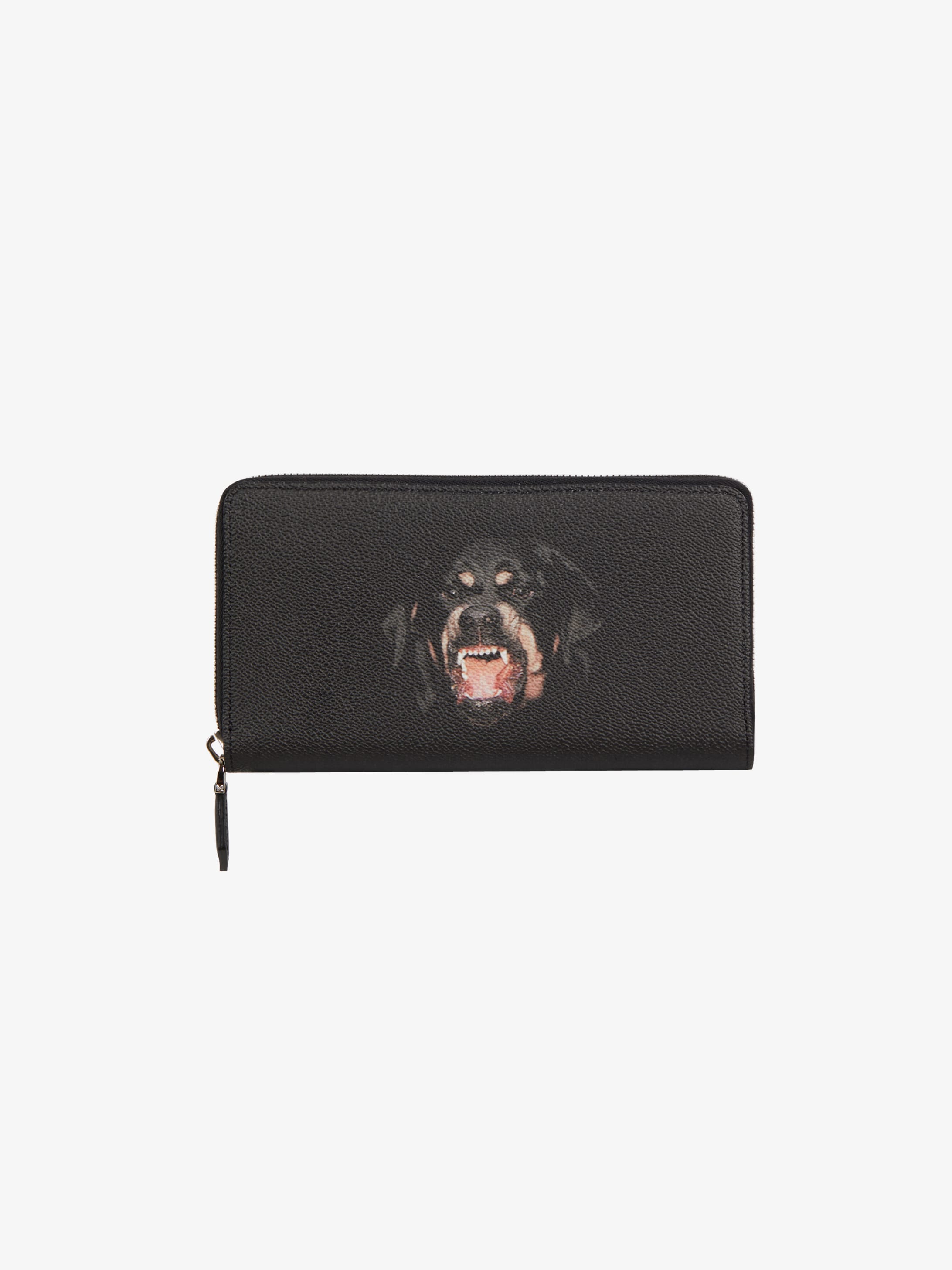 Portefeuille long zippé imprimé Rottweiler