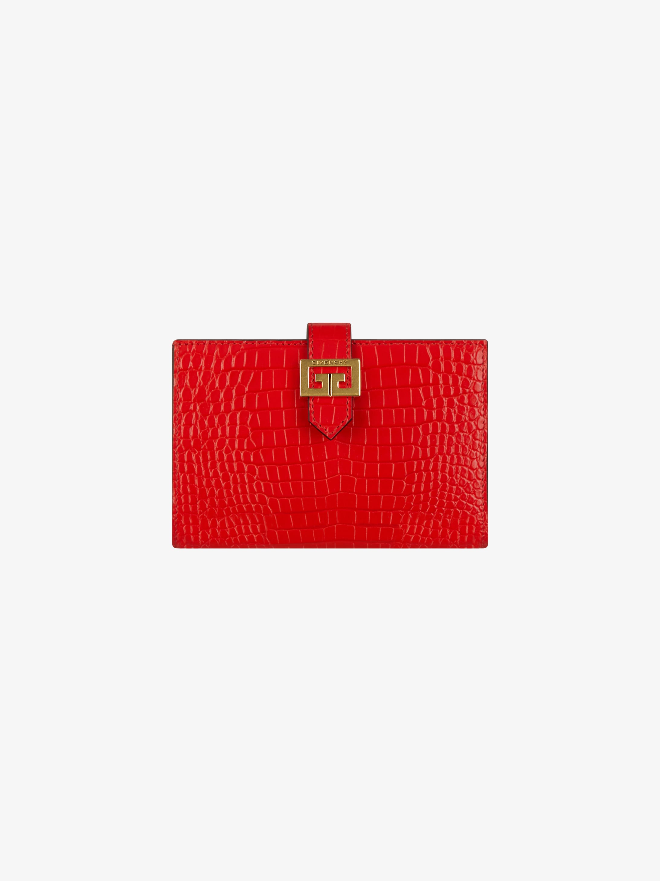 GV3 wallet in crocodile effect leather
