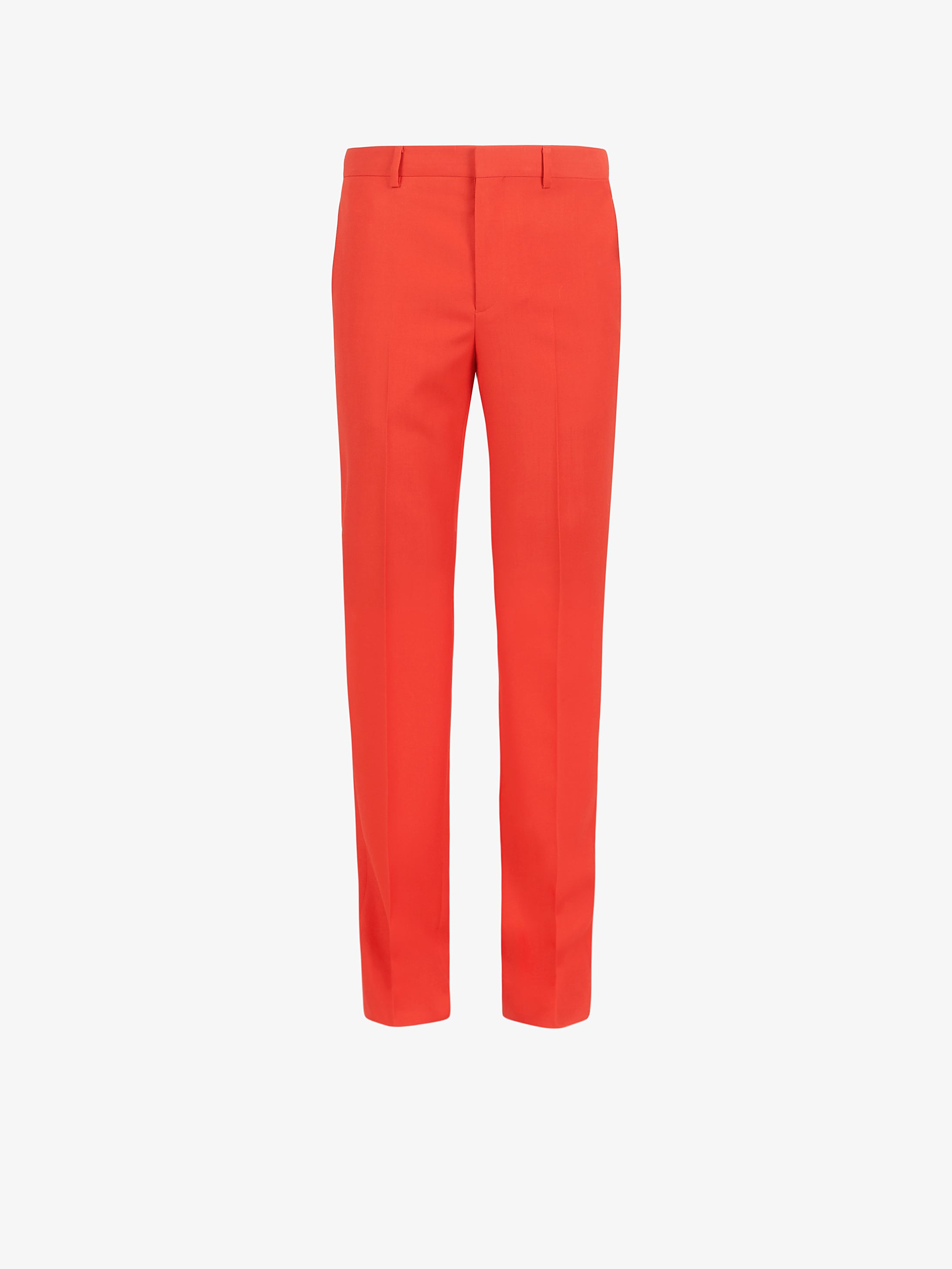Pantaloni formali slim fit in twill di lana