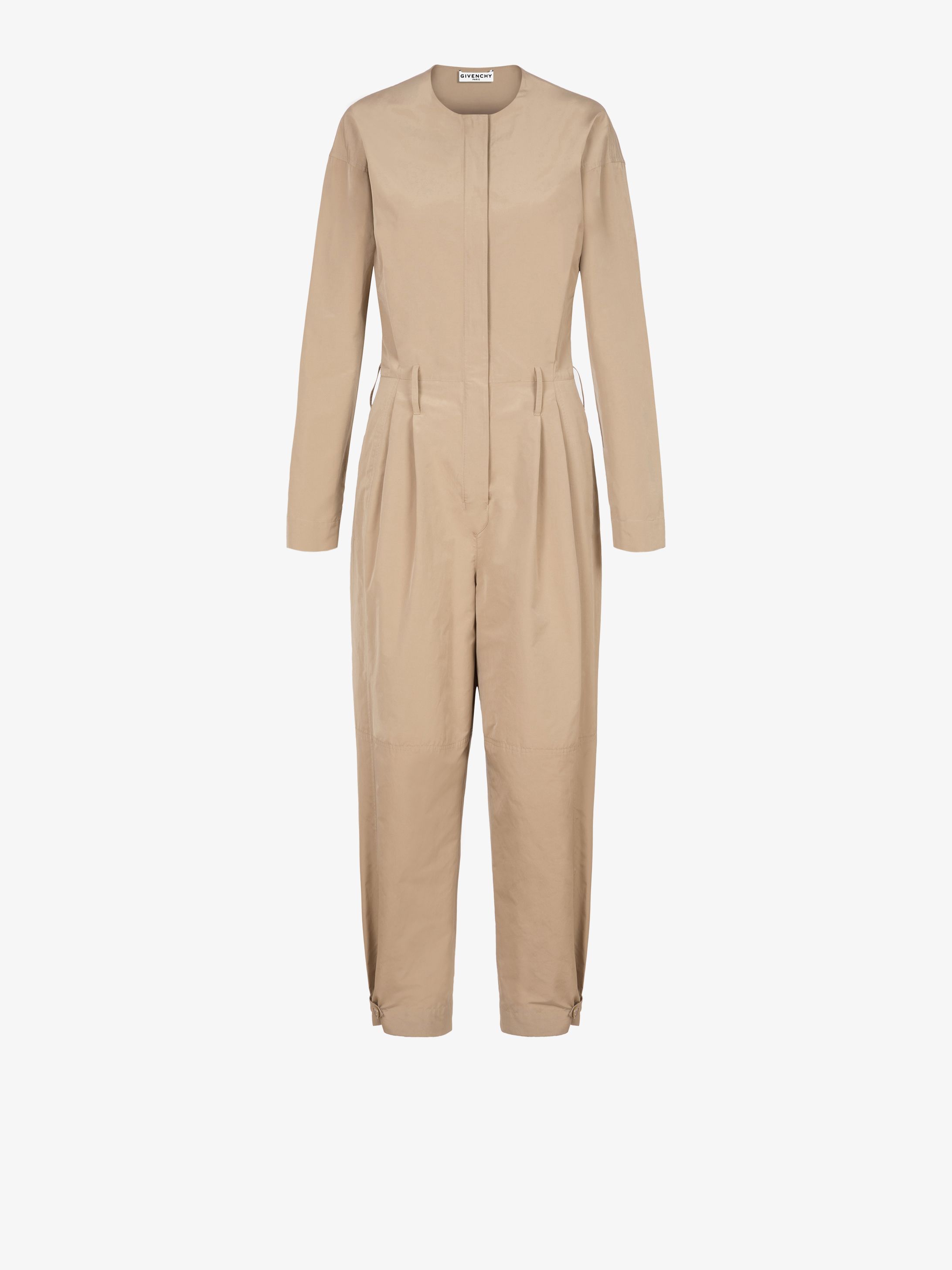 Cargo jumpsuit in taffeta