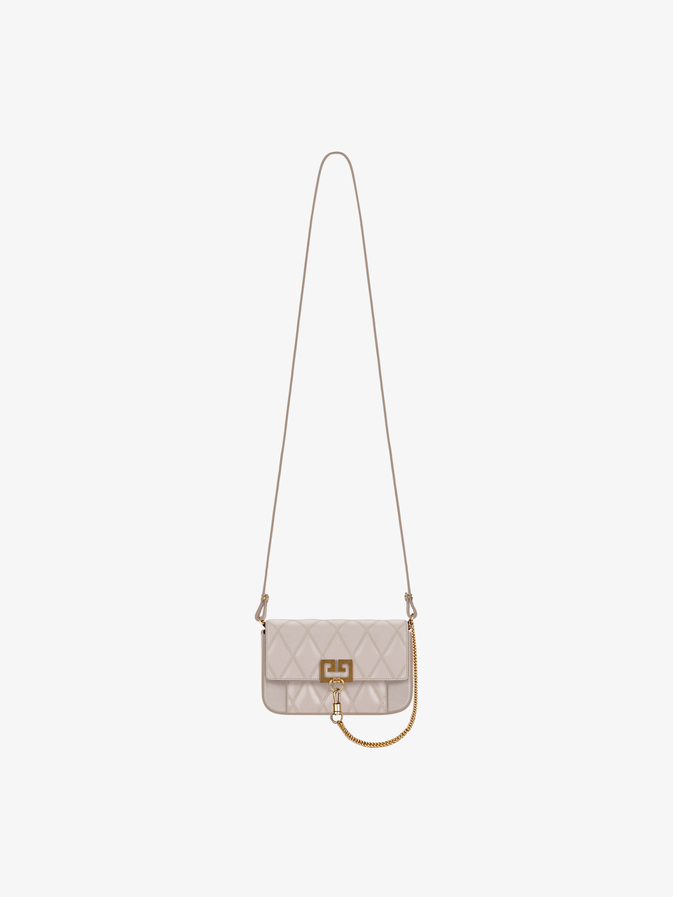 Mini Pocket bag in diamond quilted leather