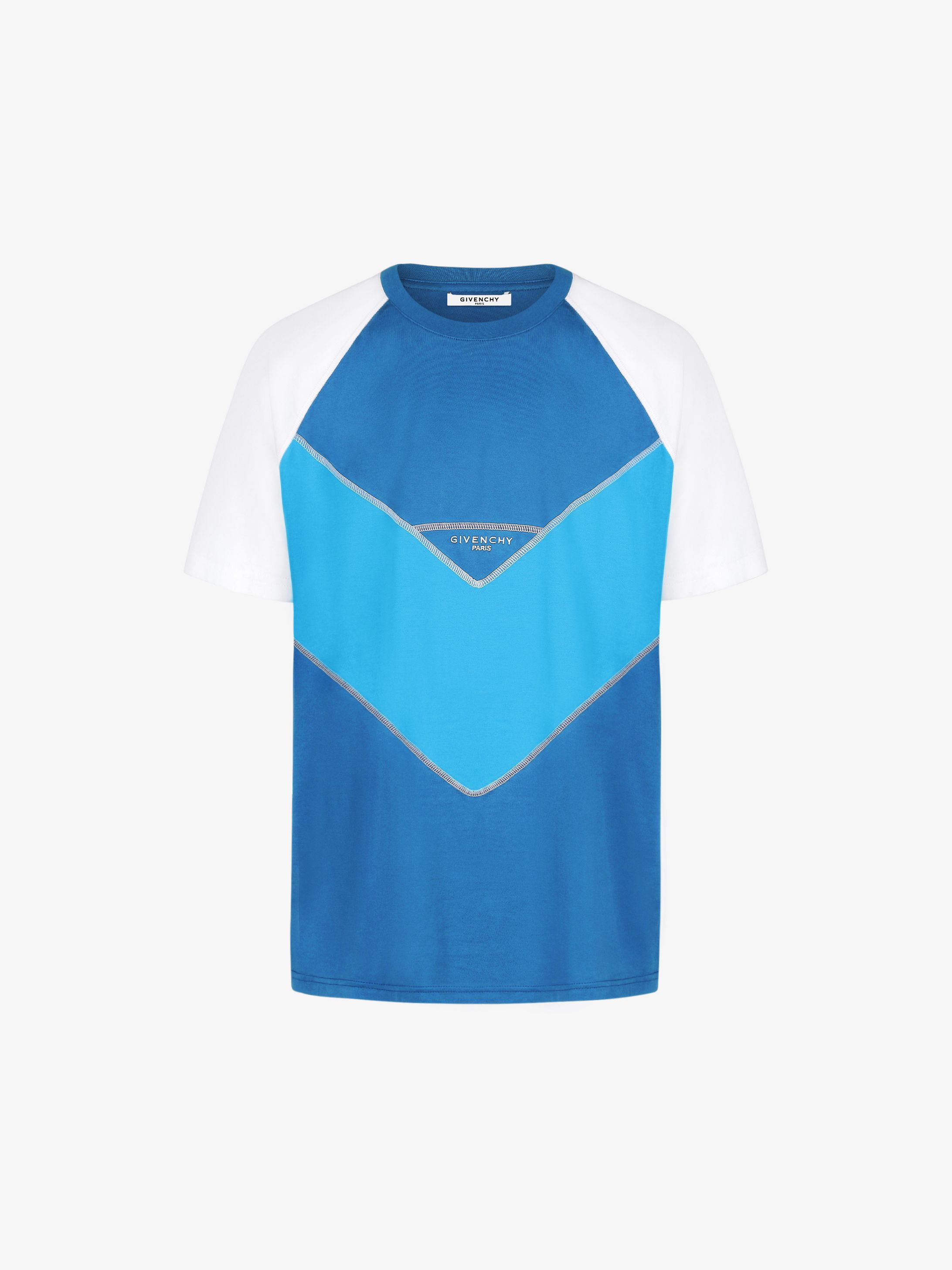 GIVENCHY PARIS three tone contrasting stitching T-shirt