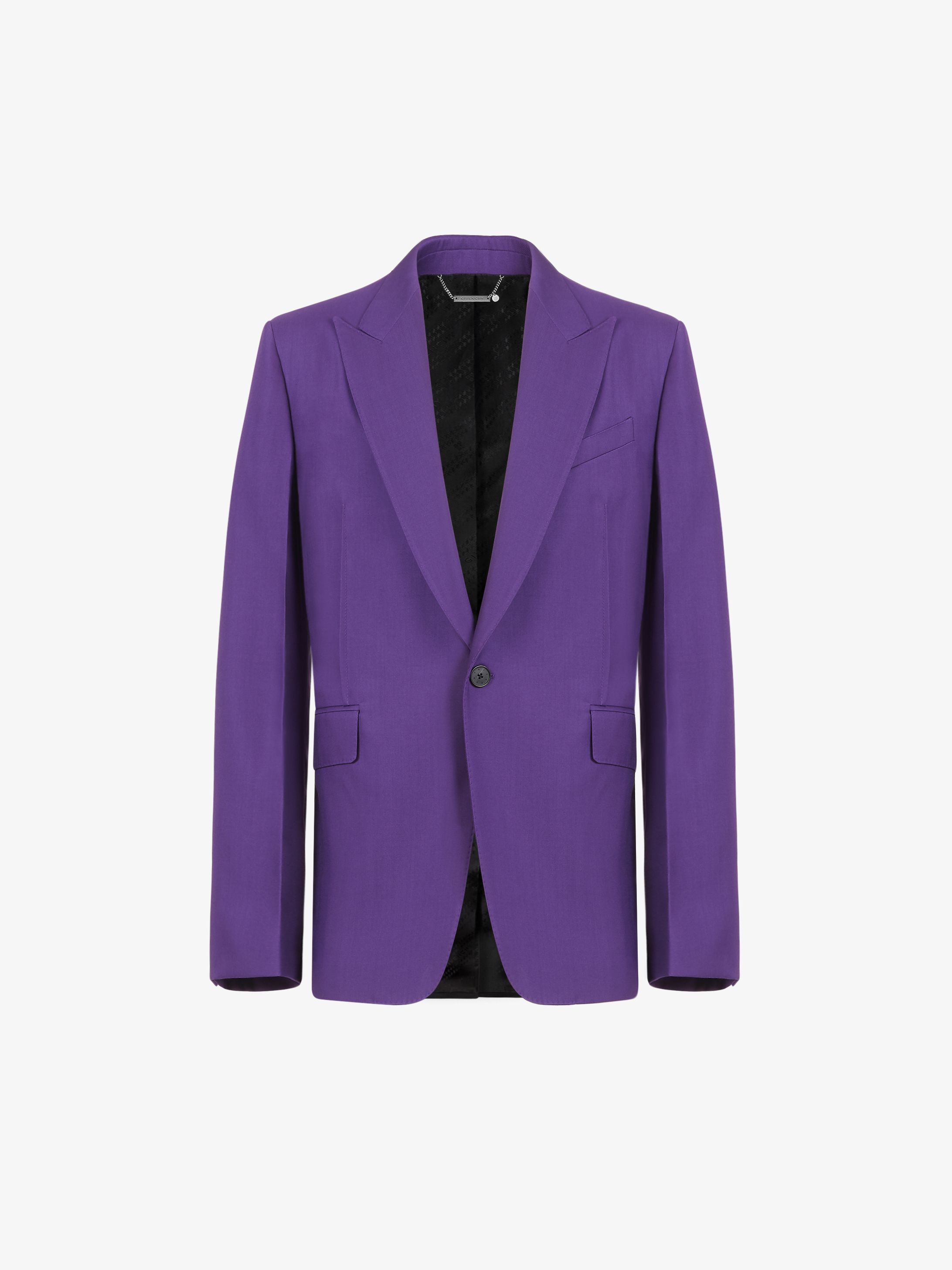 Oversized jacket in twill wool