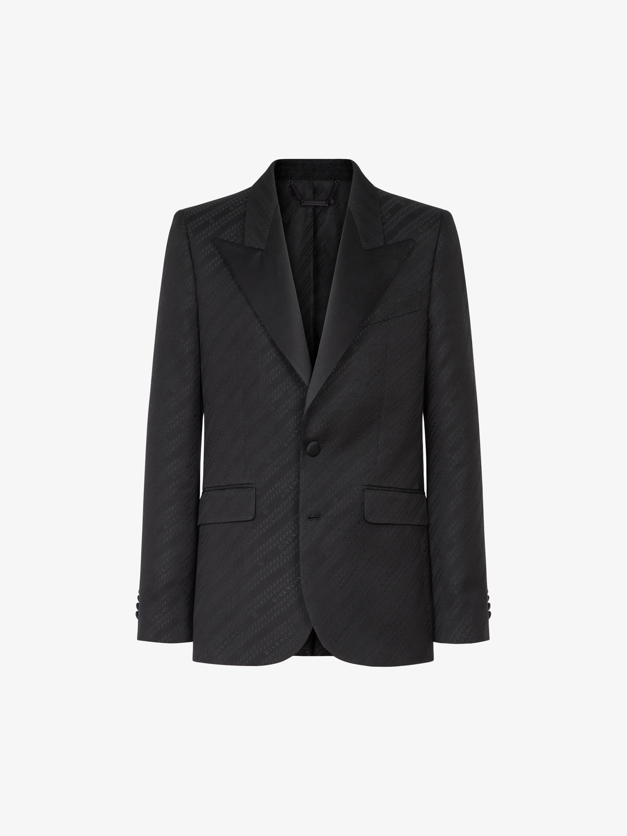 GIVENCHY Chain jacquard jacket with satin collar