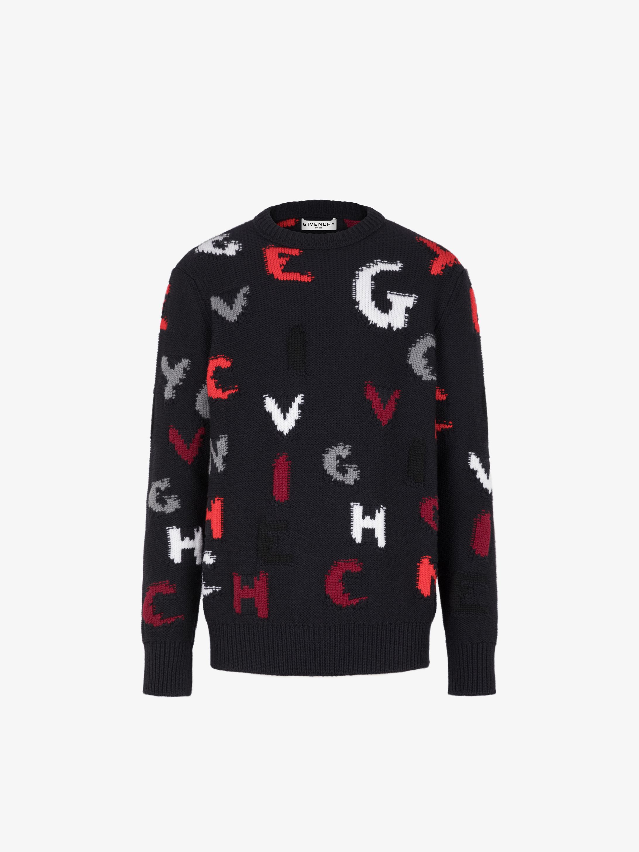 Sweater in wool with GIVENHCY letters
