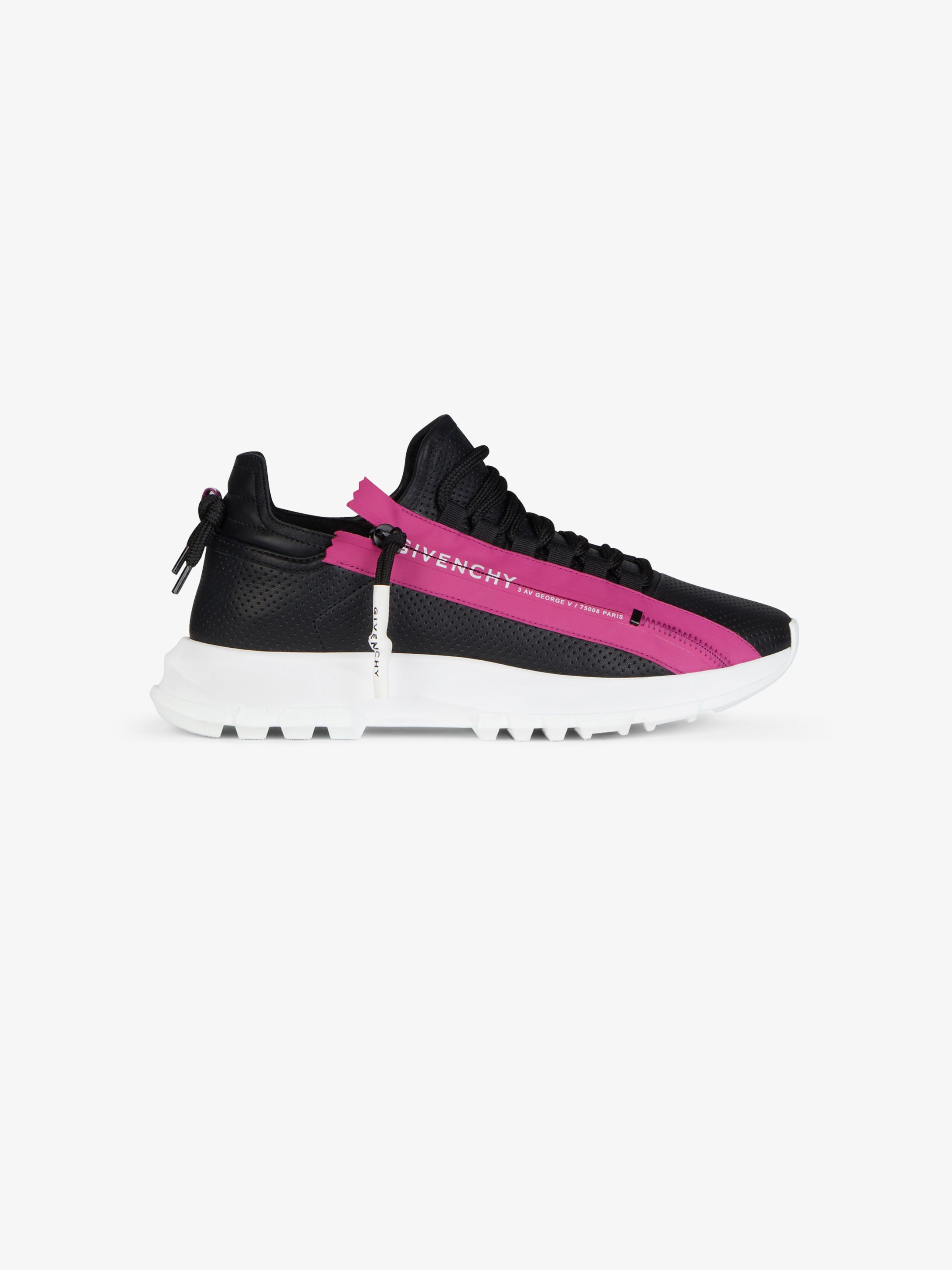 Spectre low runners sneakers in perforated leather with zip