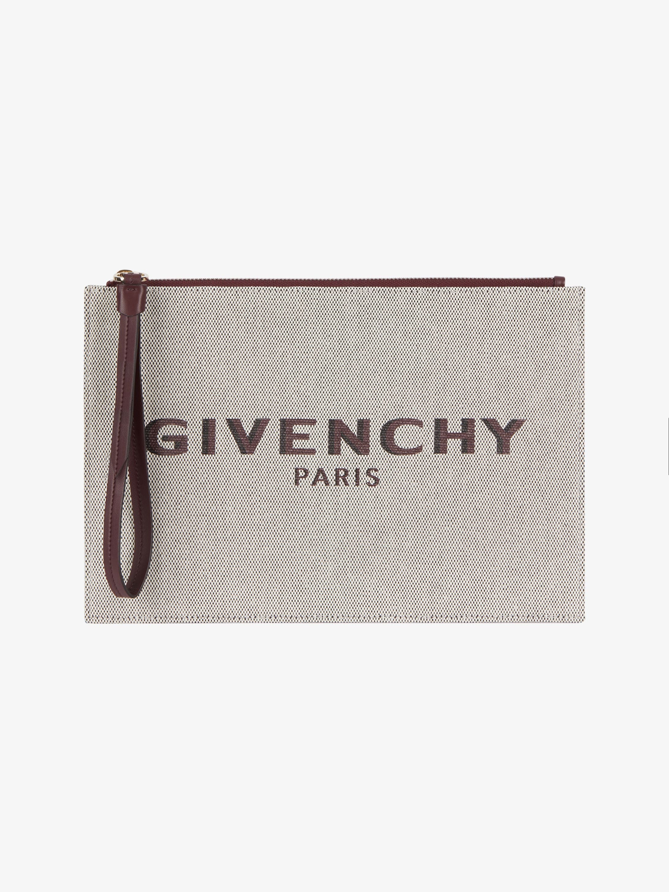 Medium GIVENCHY PARIS pouch in canvas 