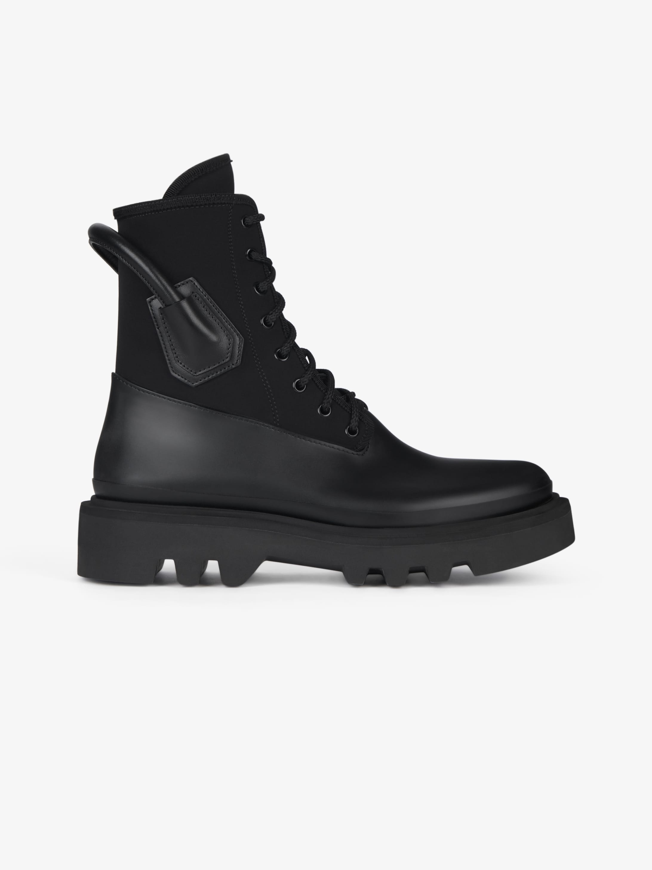 Combat boots in rubber neopren and 