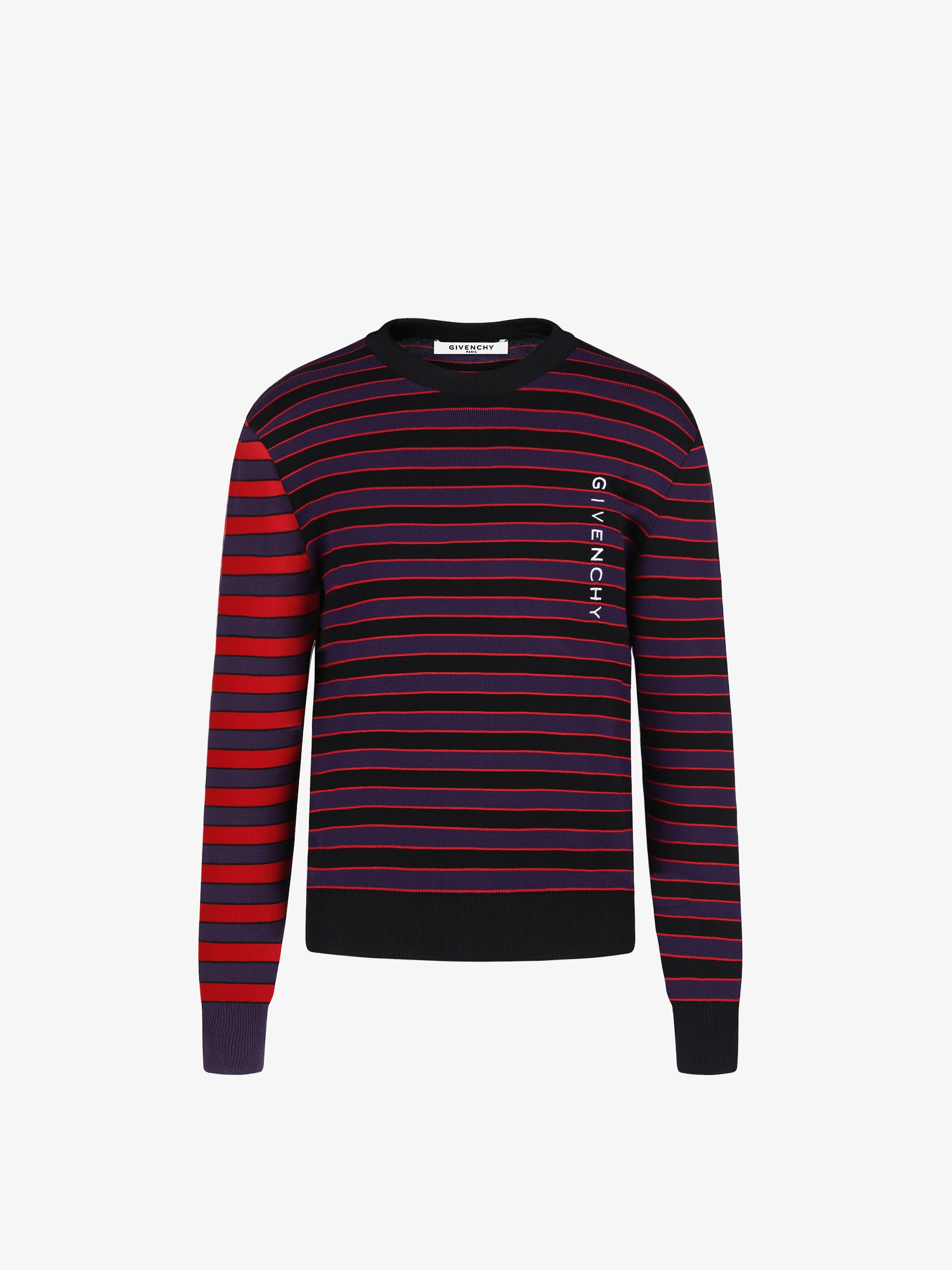 givenchy logo stripe sweater