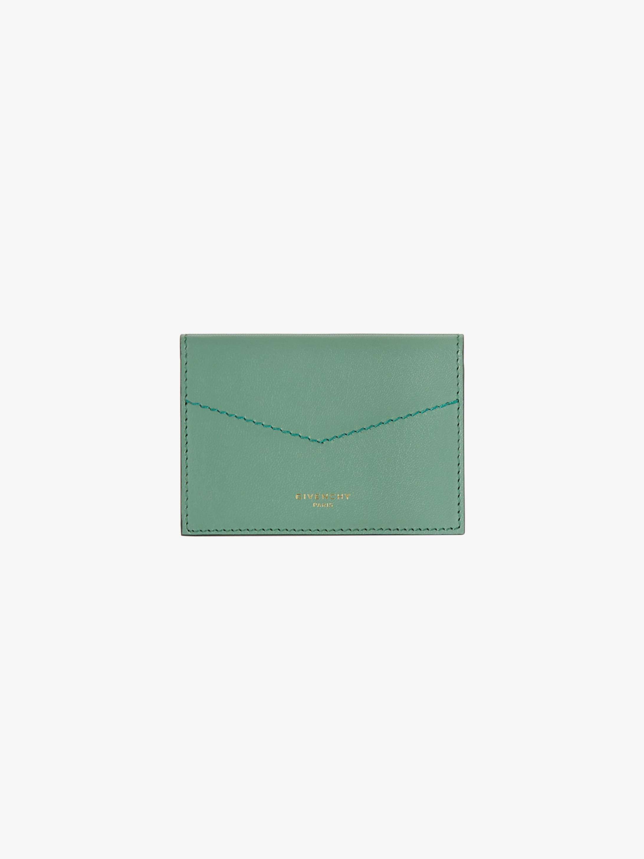 Edge card holder in leather