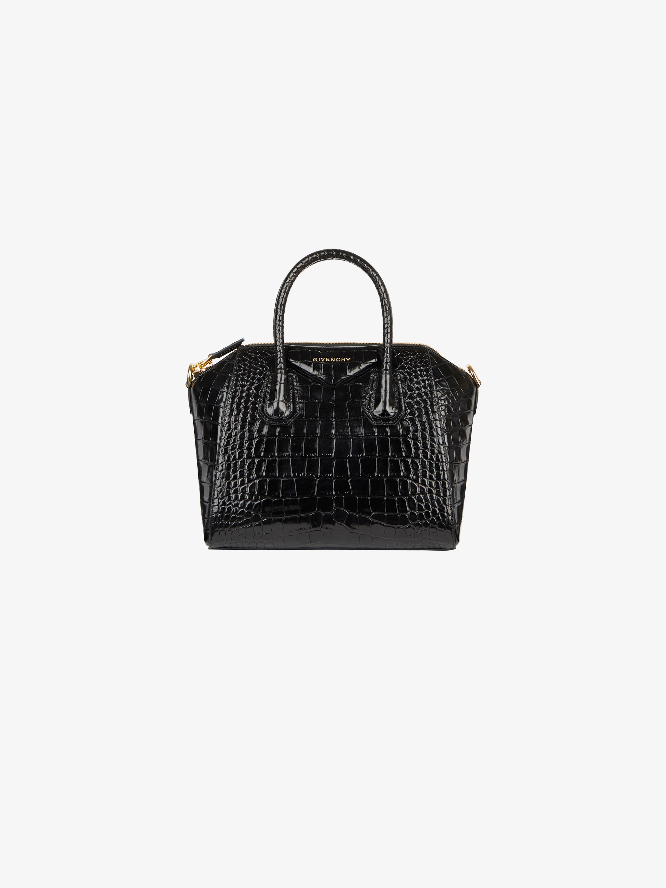 croc effect handbag