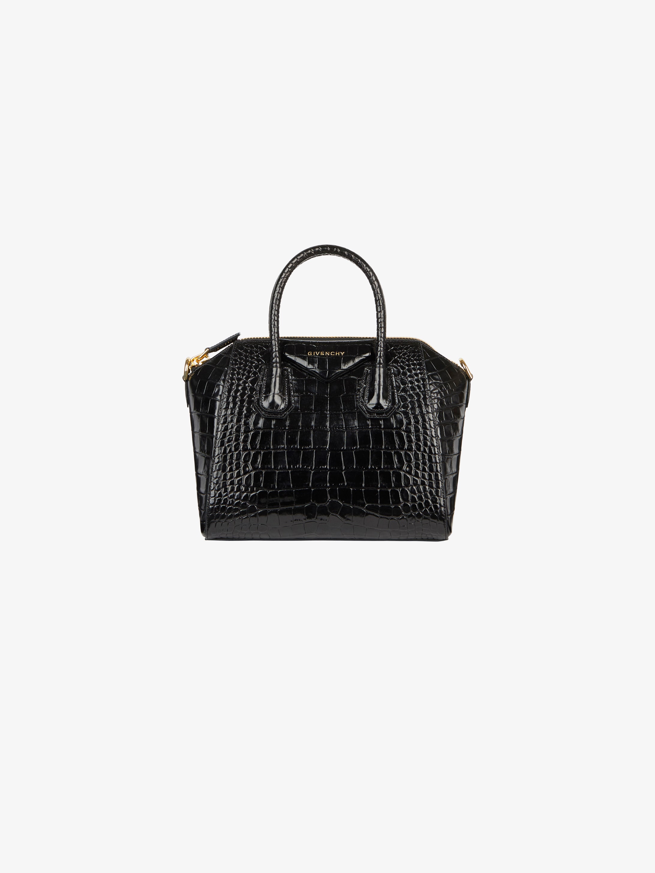 Small Antigona bag in crocodile effect 