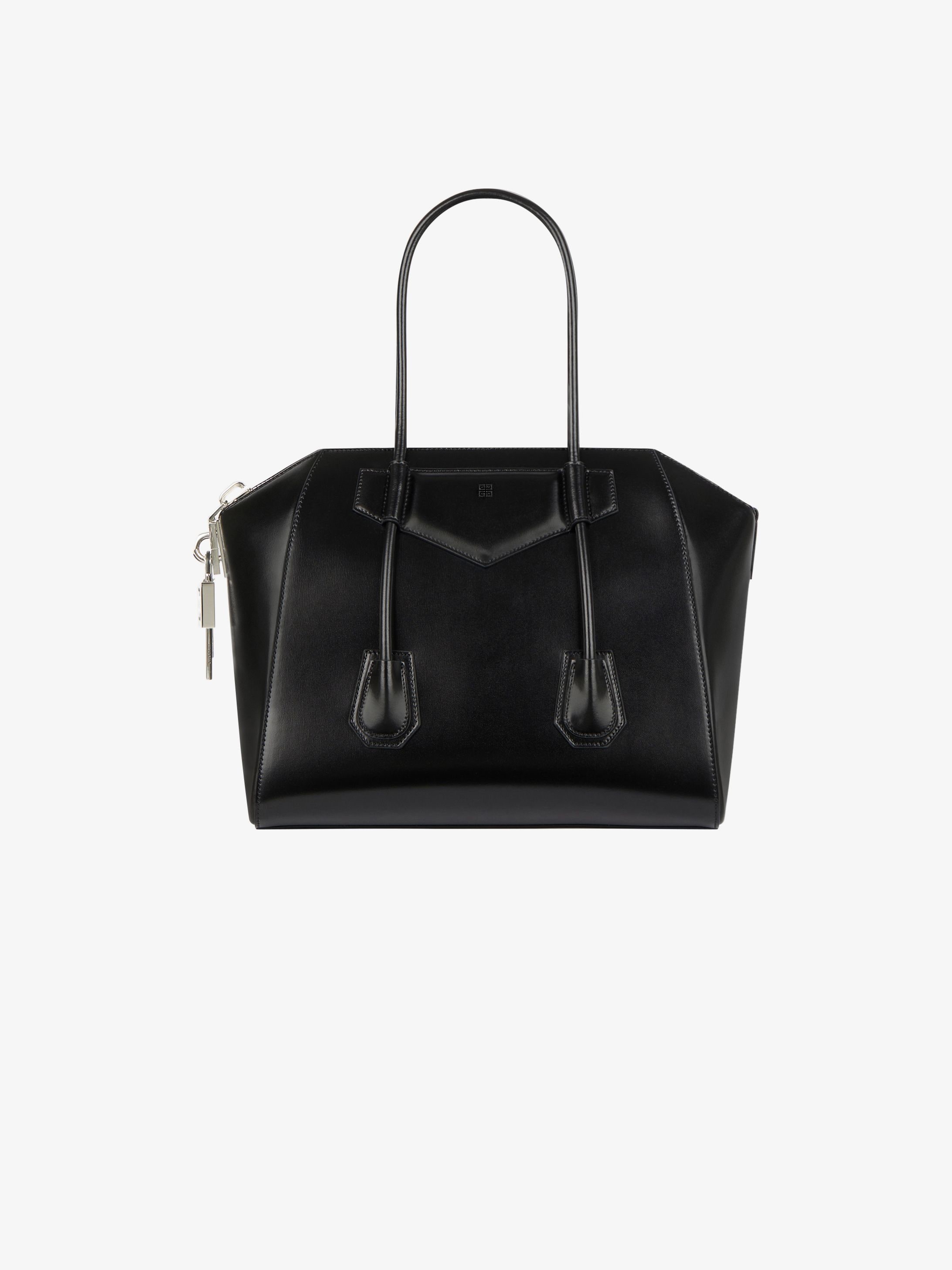 Medium Antigona lock bag in box leather