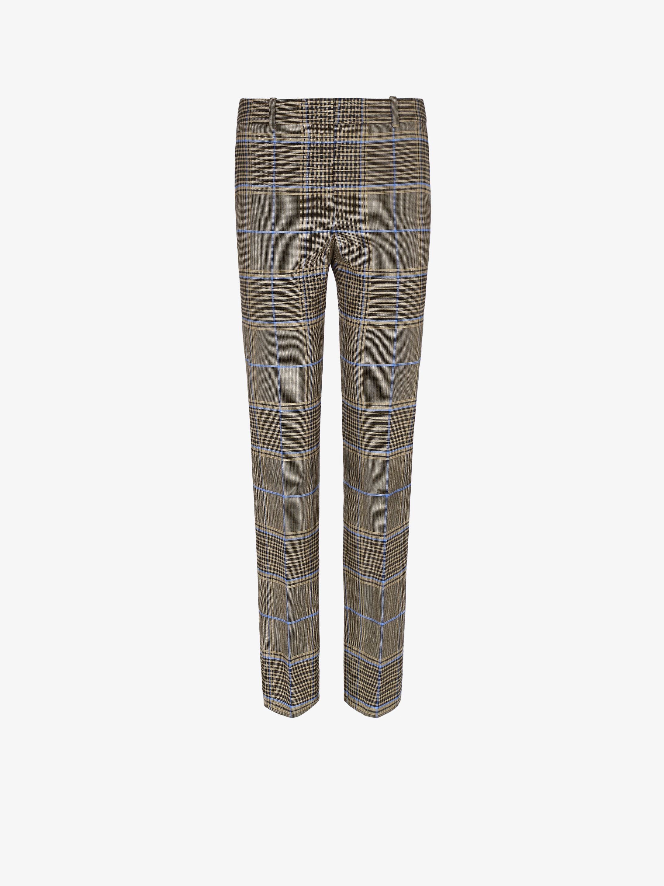 Checked cigarette trousers