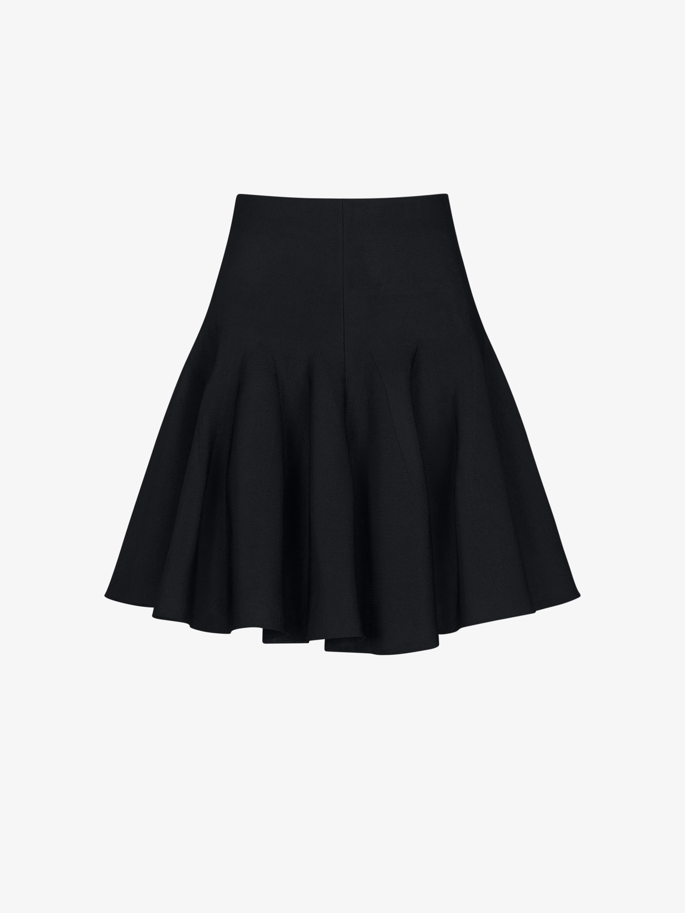 Mini skirt with tails in crêpe viscose
