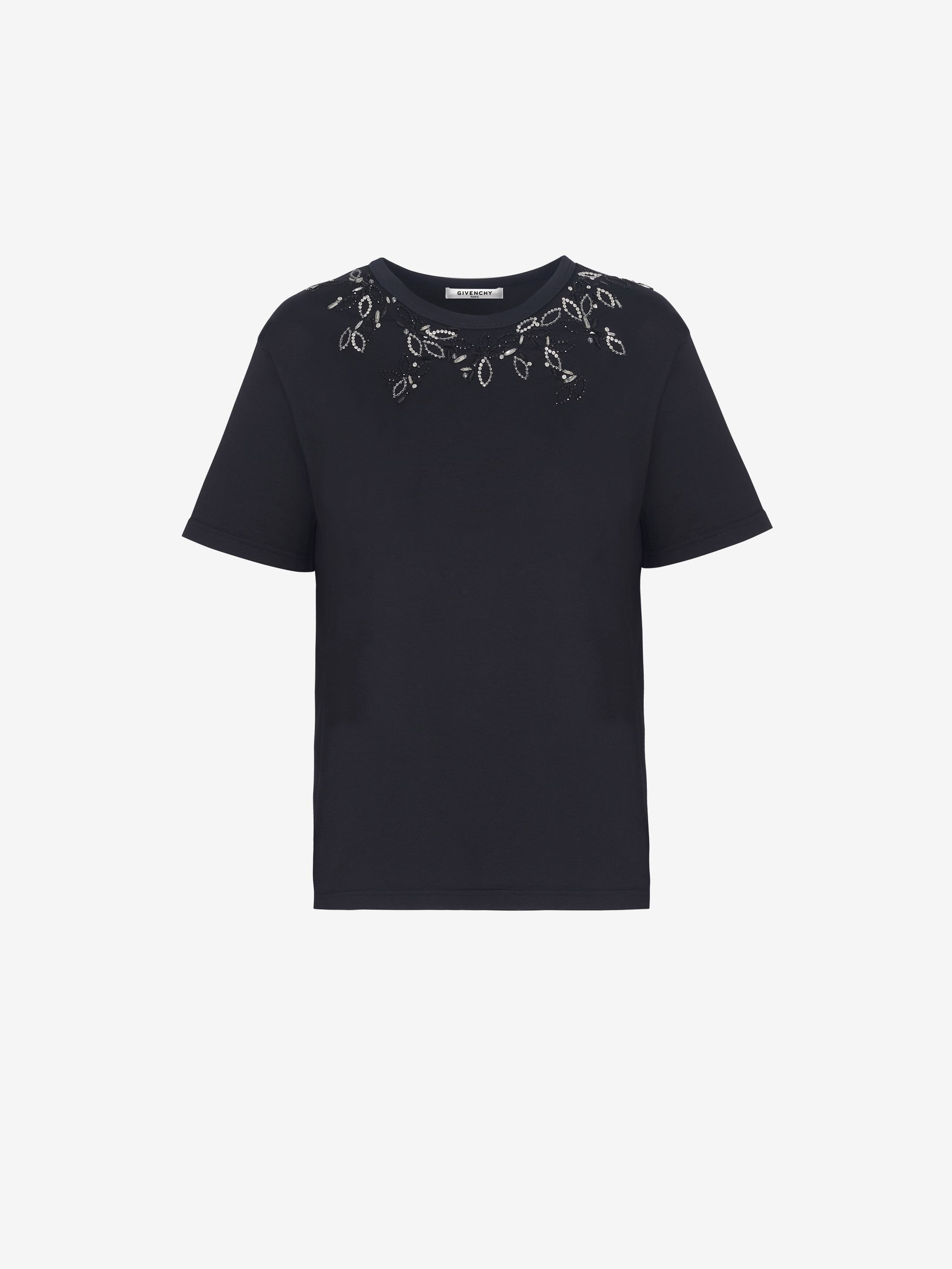 T-shirt brodé de cristaux