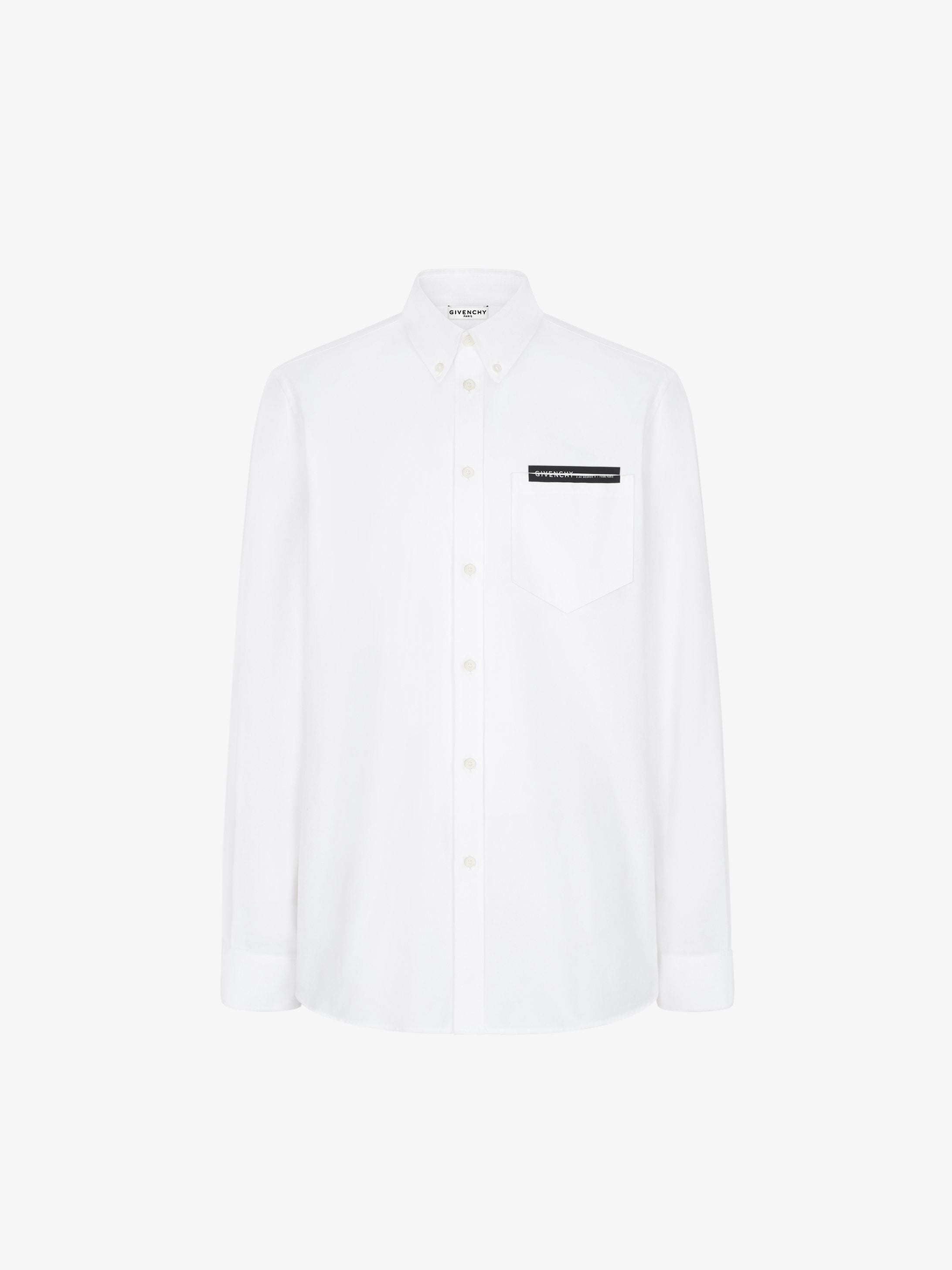 Camicia di cotone Oxford con striscia GIVENCHY