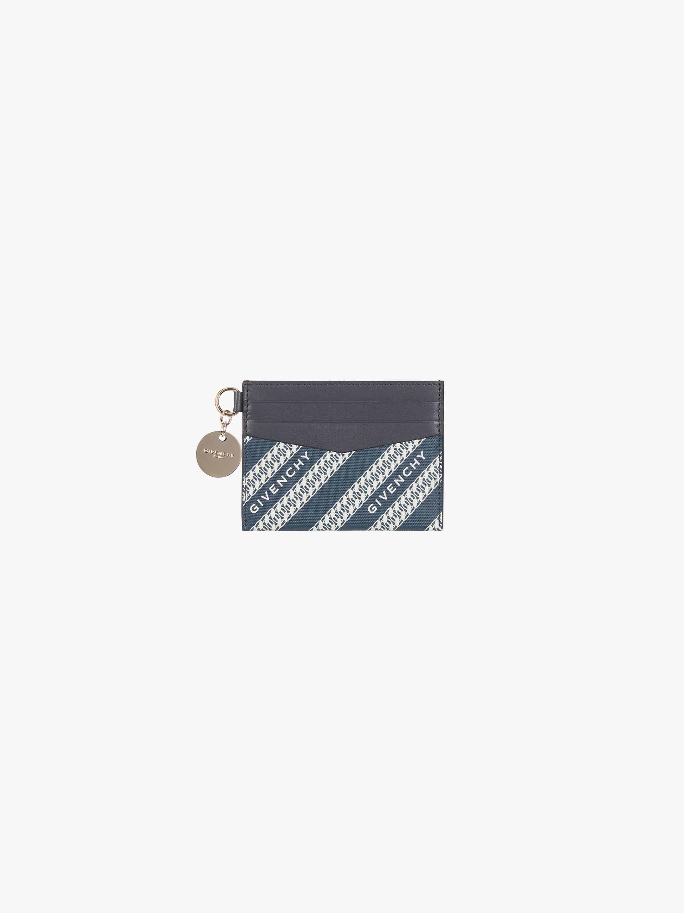 GIVENCHY Chain card holder in coated canvas
