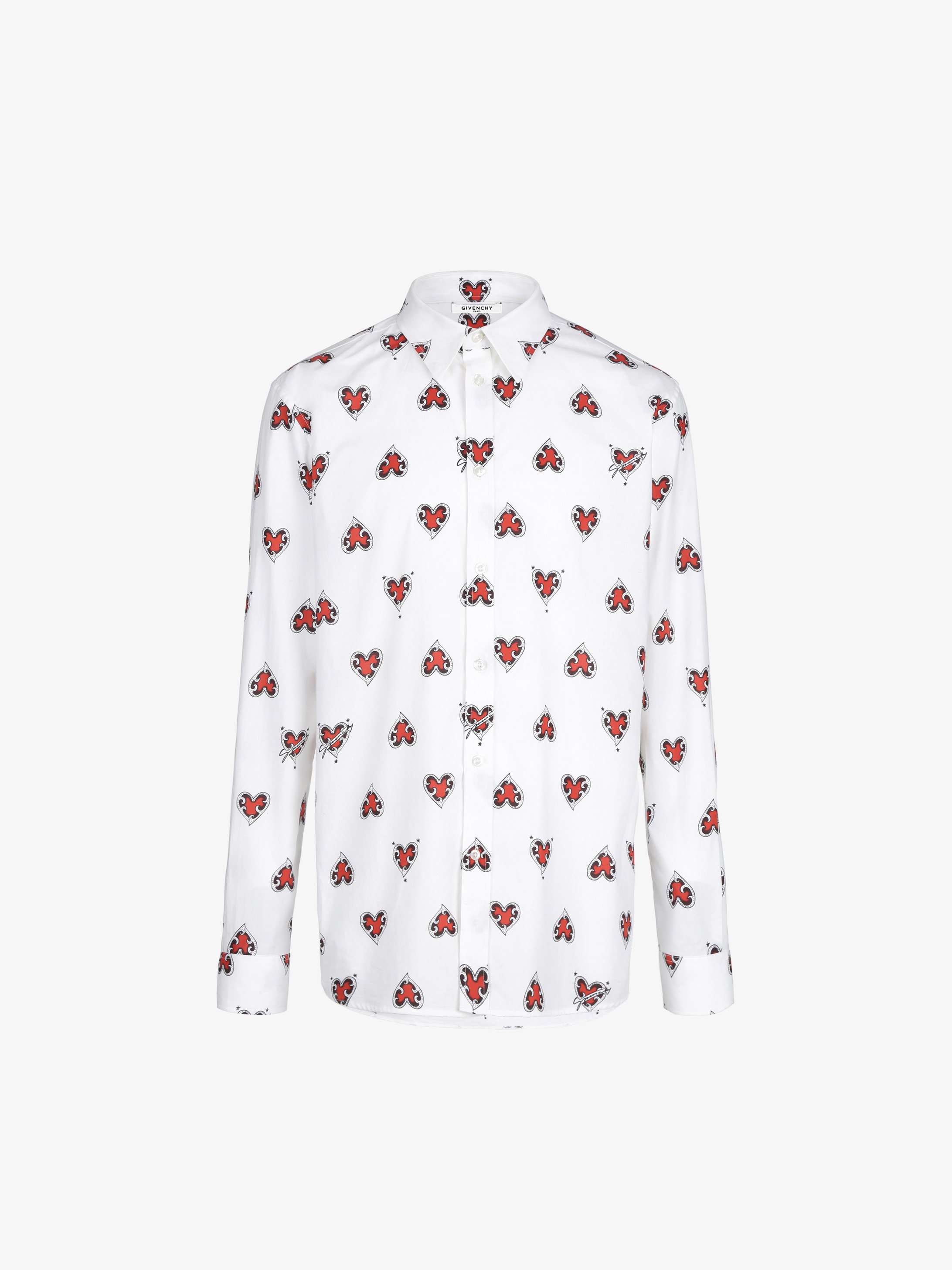 Heart printed shirt in cotton 