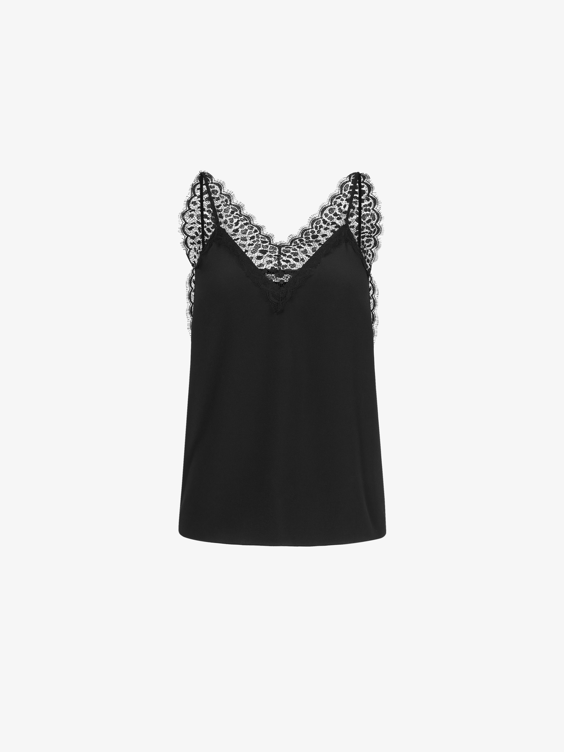 Camisole in silk and lace