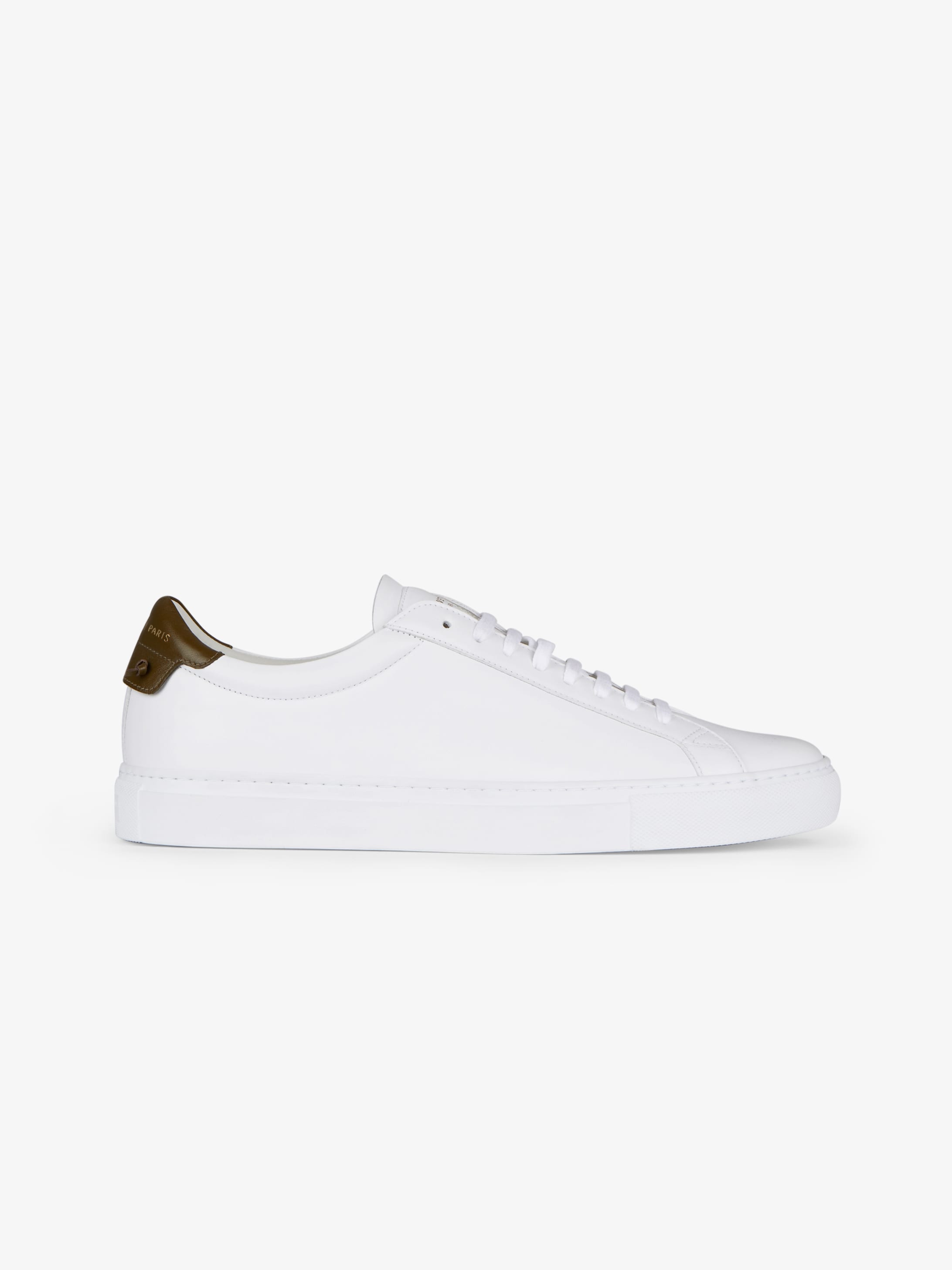 Two tone sneakers in matte leather