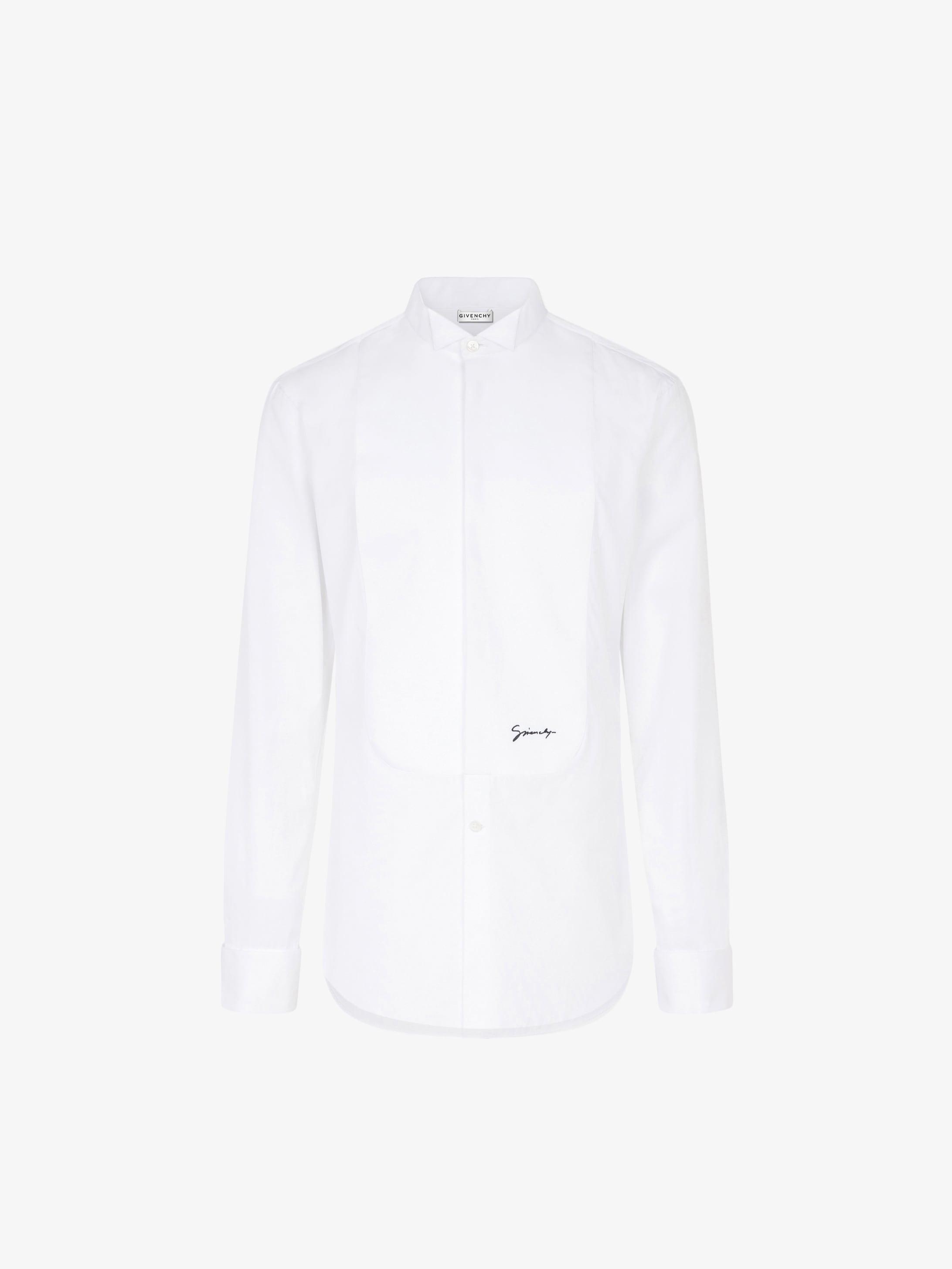 GIVENCHY plastron shirt and wing collar