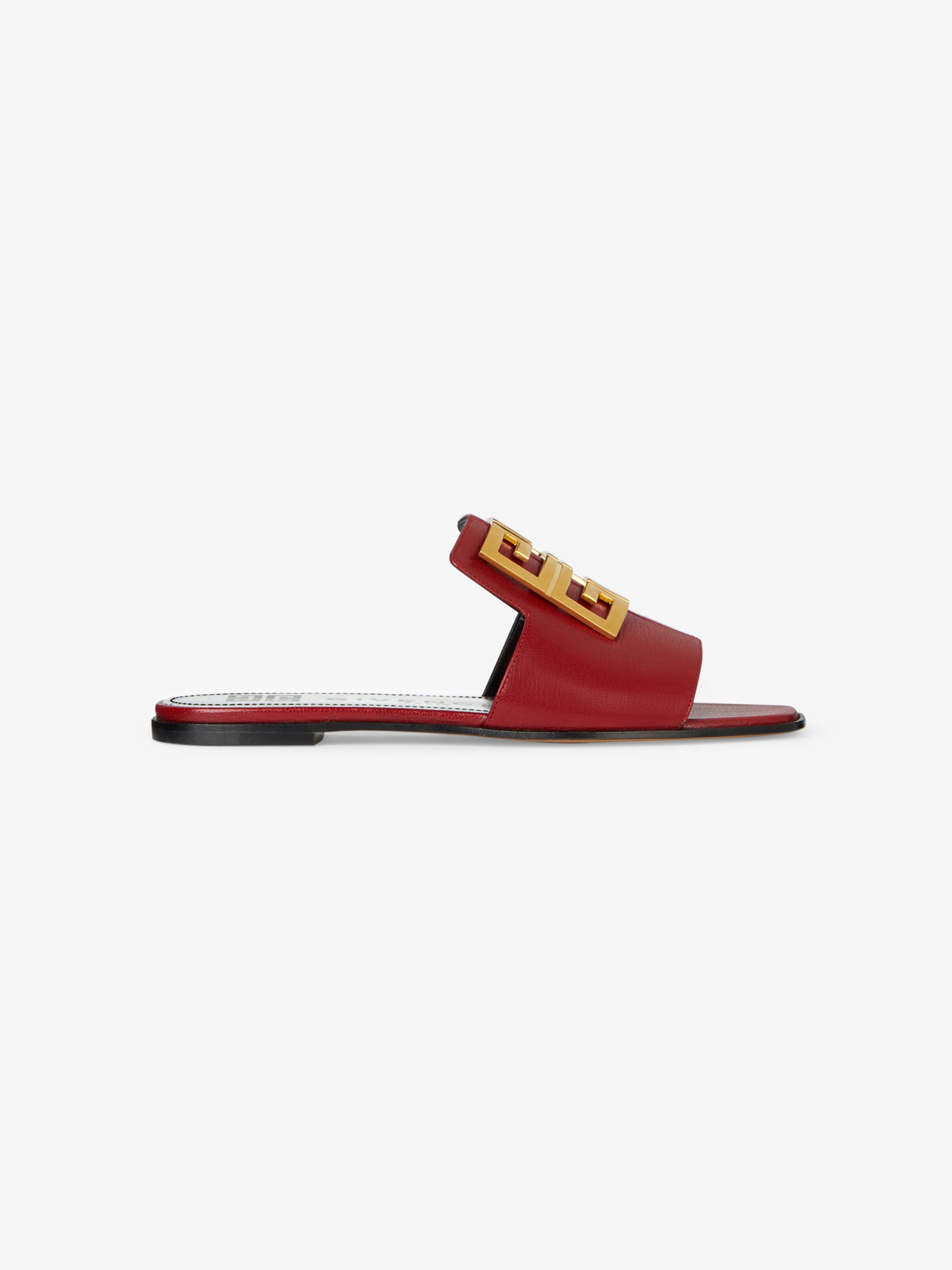 4G sandals in grained leather