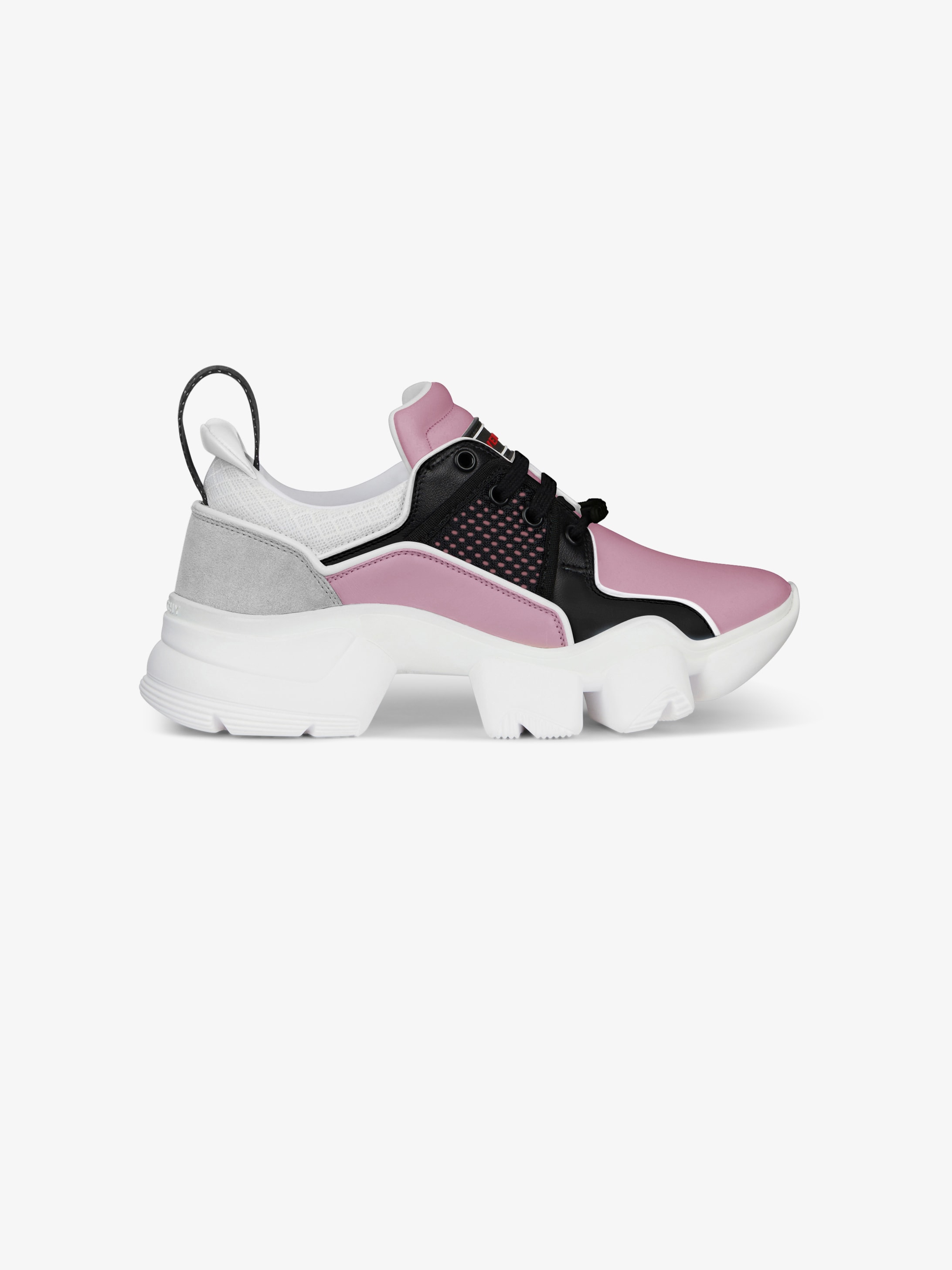 low jaw sneakers in neoprene and leather