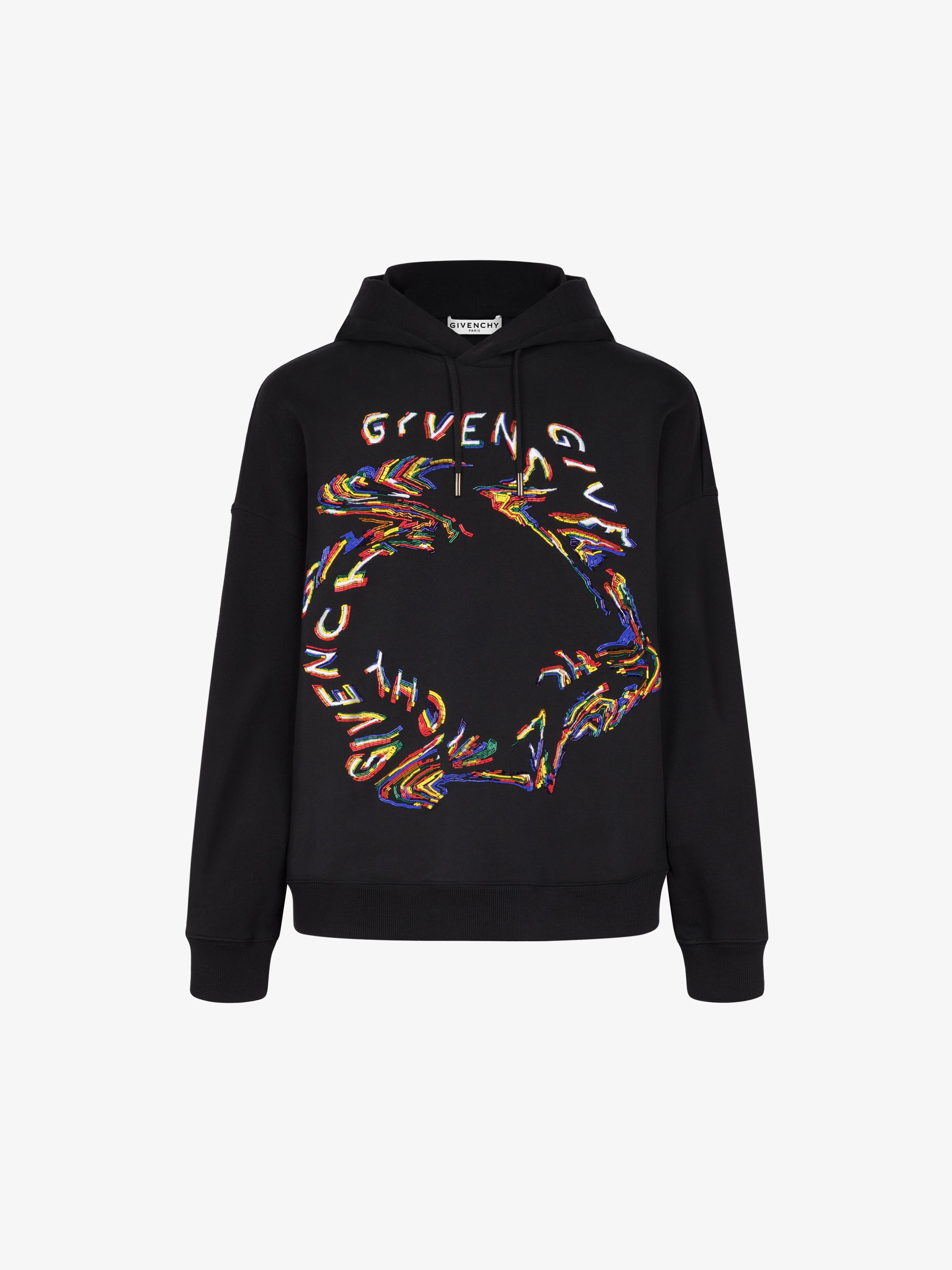 GIVENCHY Glitch embroidered hoodie