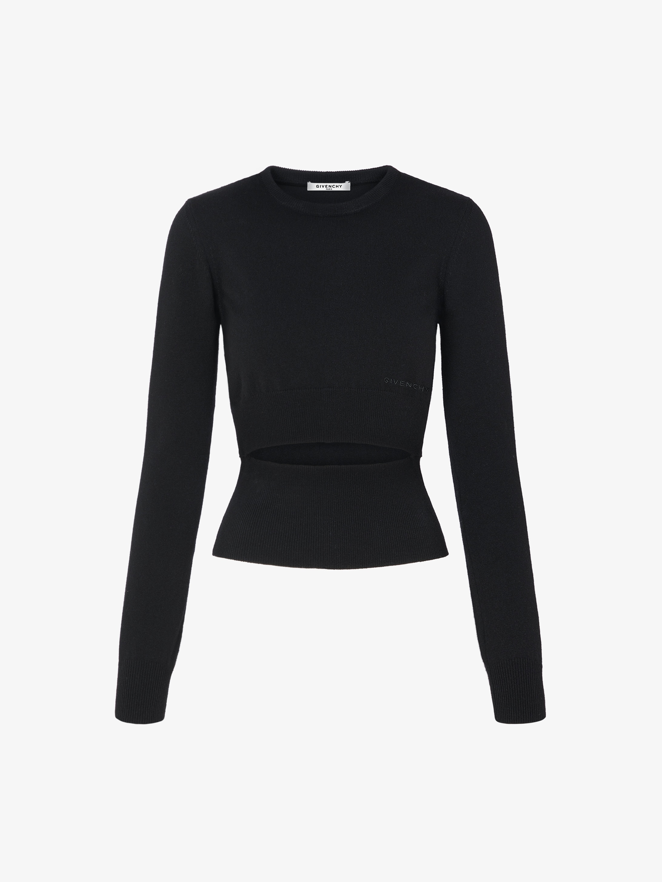 Short GIVENCHY sweater with decorative cut-out