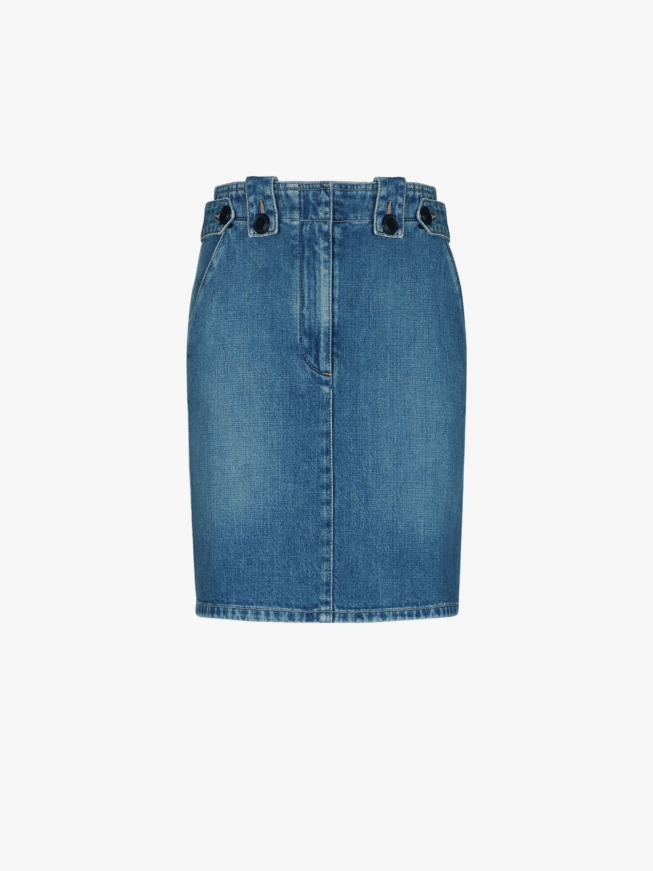 Mini-jupe militaire en denim