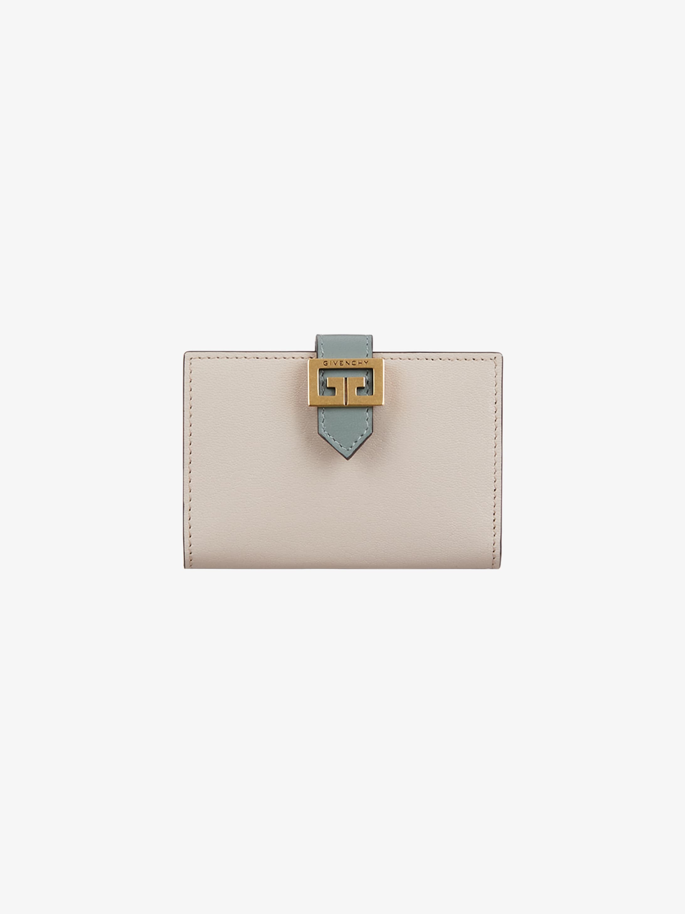 GV3 two tone card holder in leather