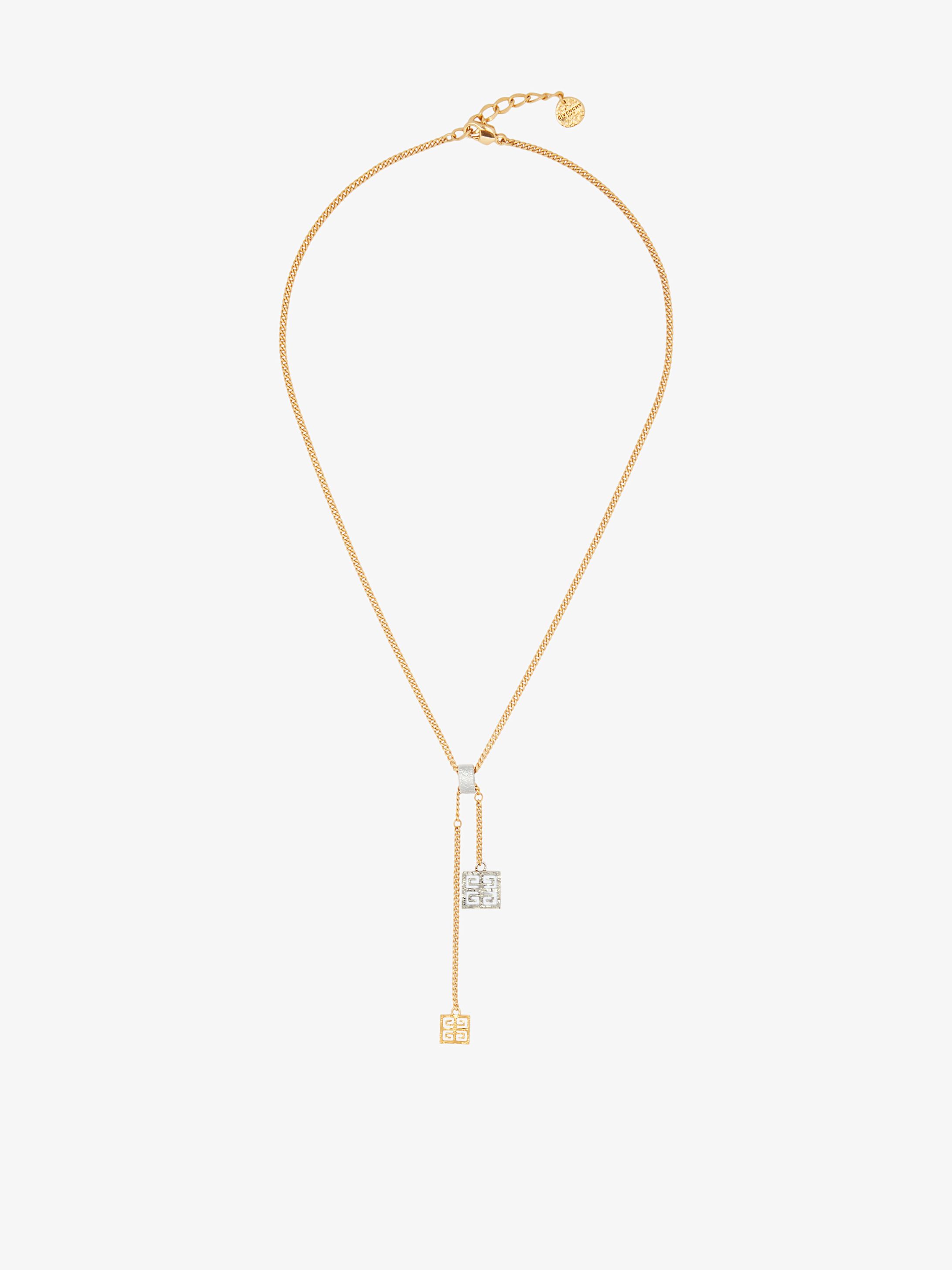 Two tone 4G pendant necklace
