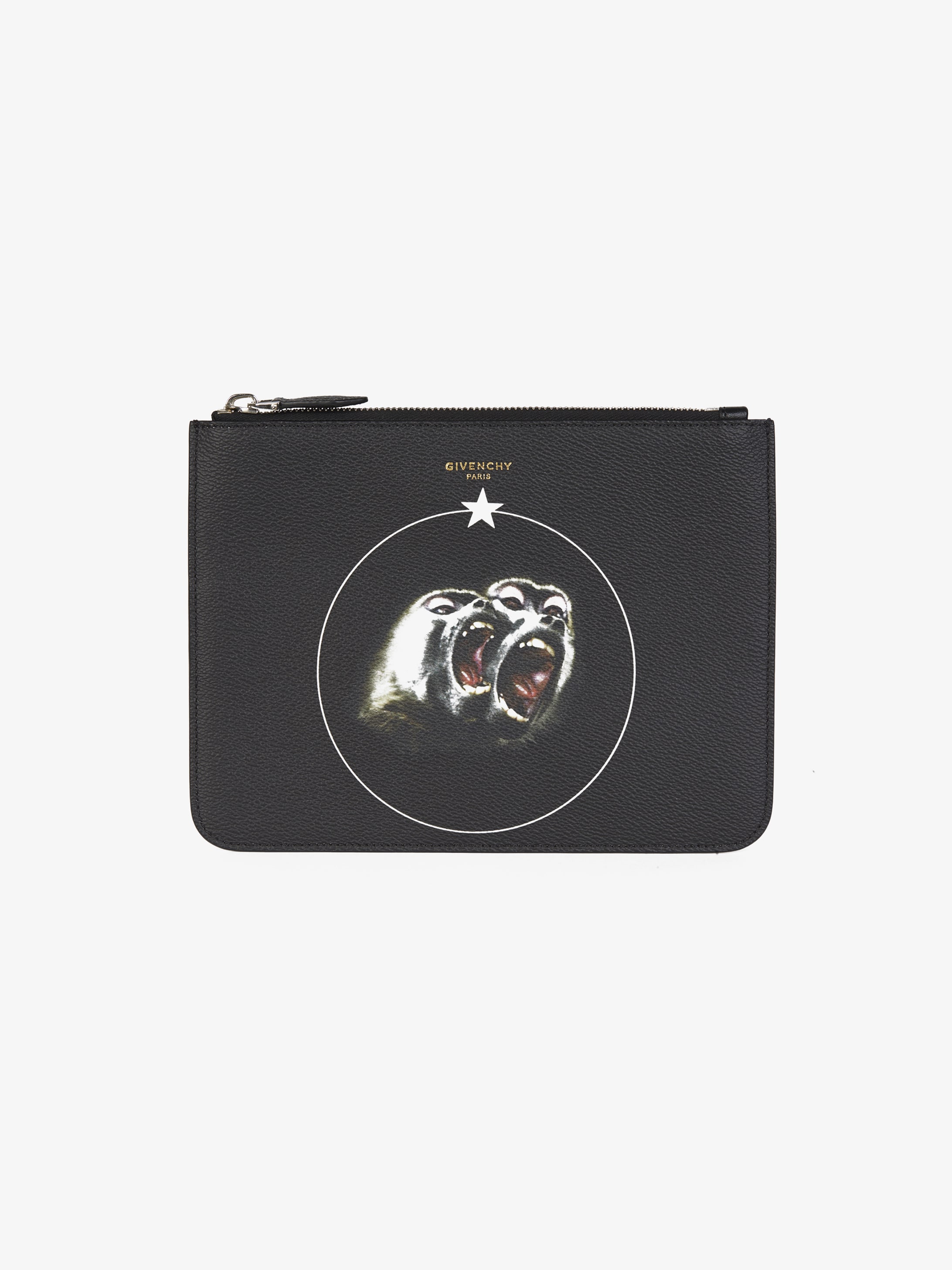 Large Monkey Brothers printed pouch