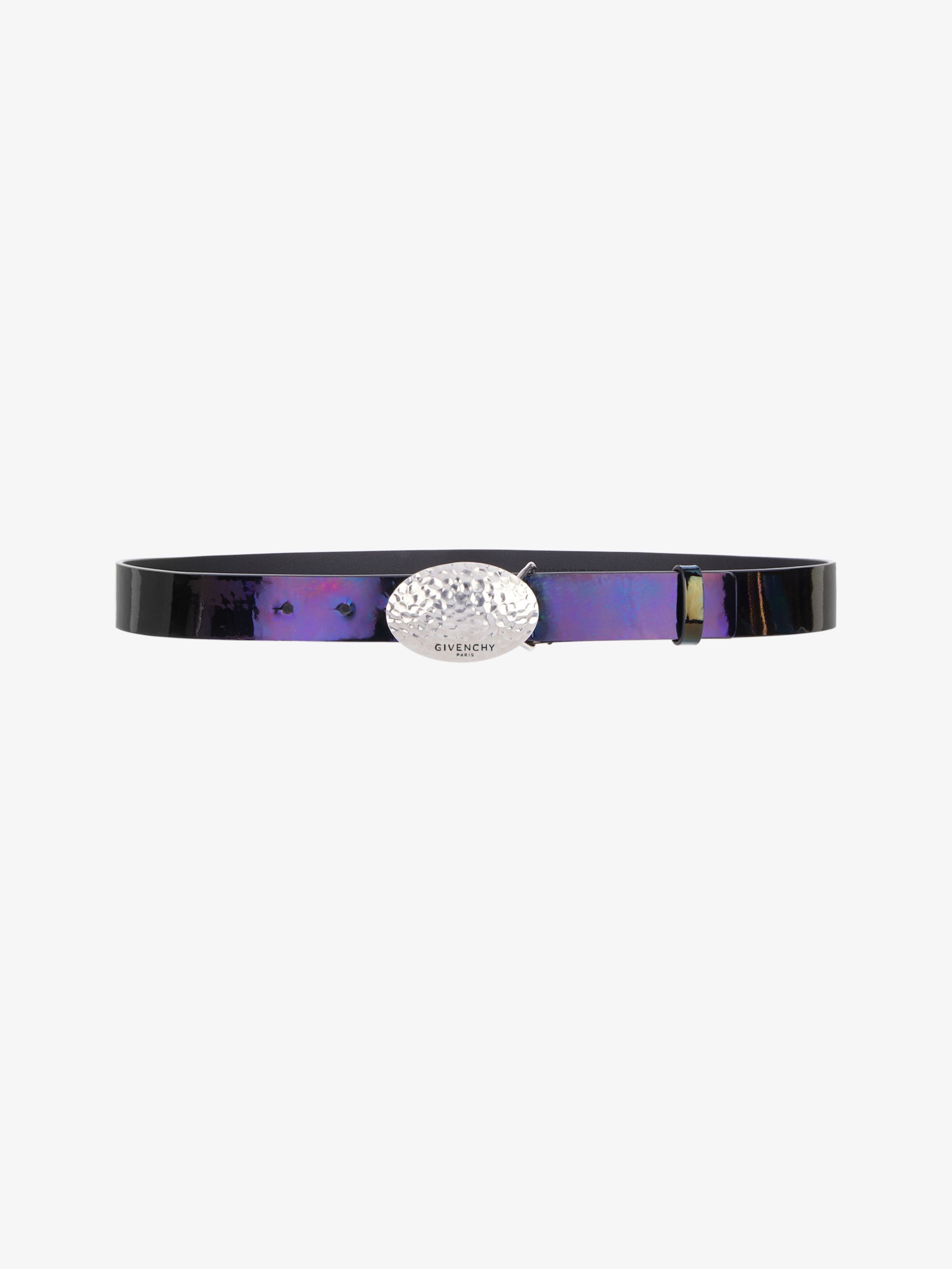 Western belt in iridescent leather