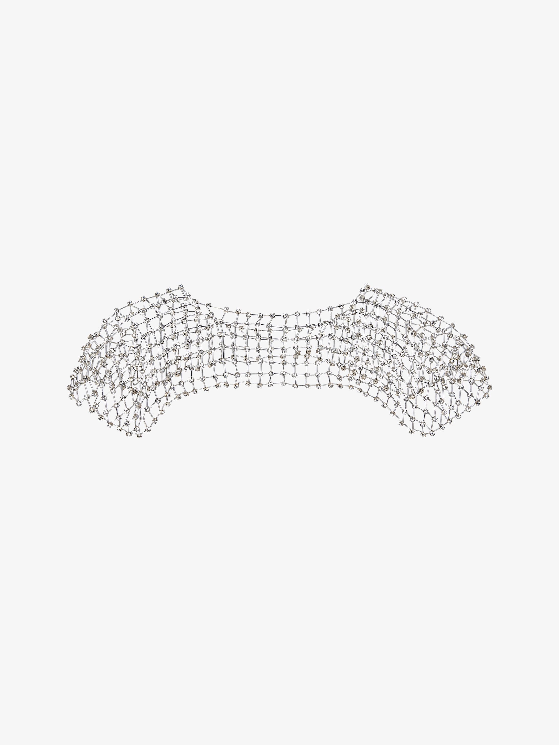 Crytals and pearls embroidered mini cape